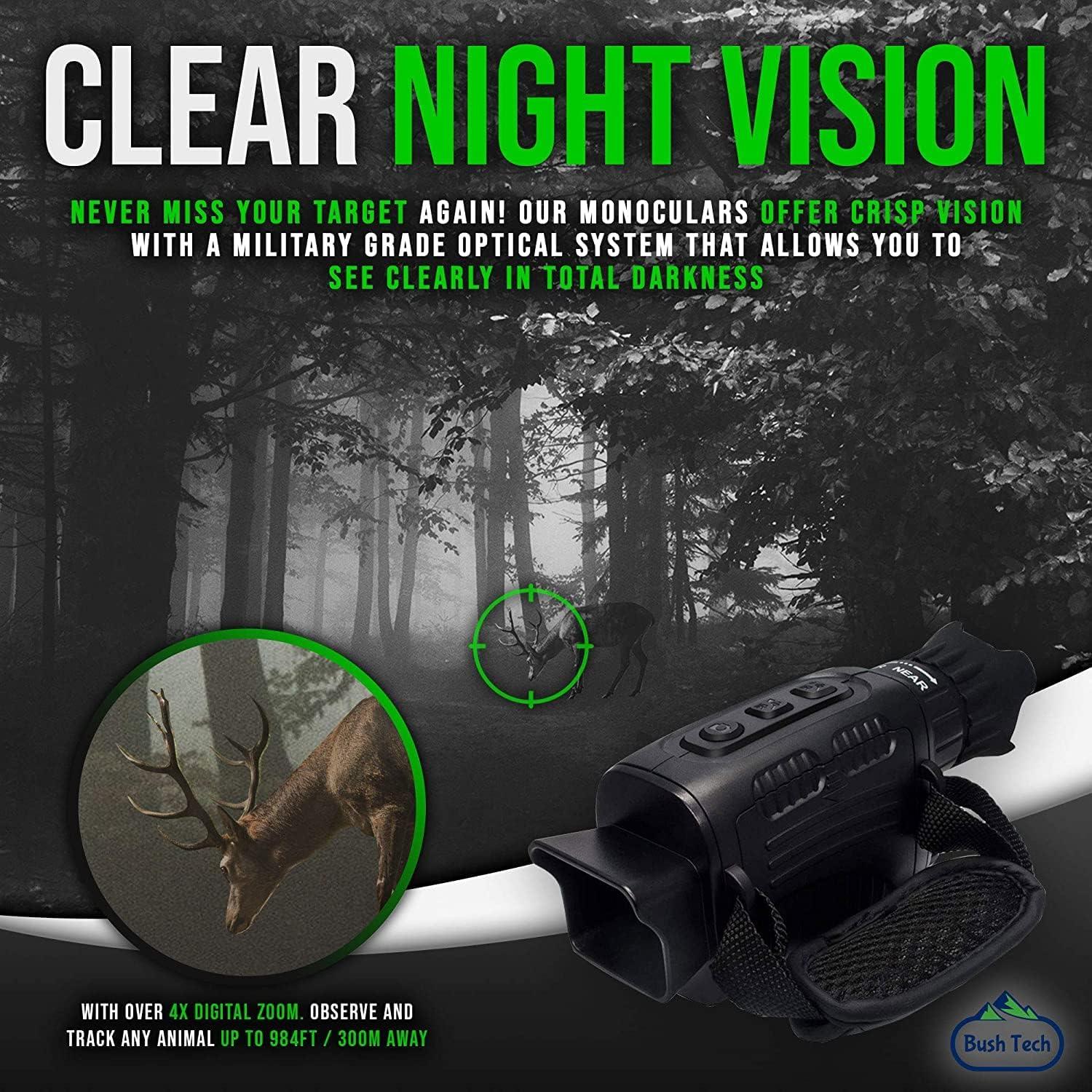 Night Vision Monocular Goggles, Travel Infrared Digital Monocular
