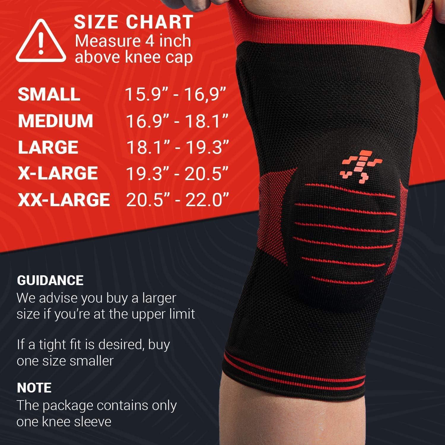 UFlex Athletics Knee Compression Sleeve Red