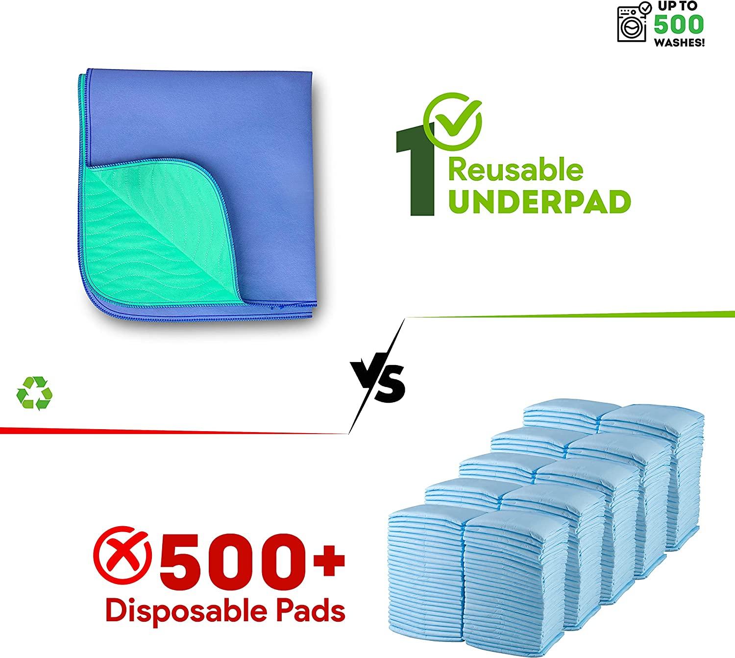 Incontinence Bed Pads Washable Waterproof Chucks Pads Washable Reusable  Underpads Hospital Bed Pads for Adult Pee Pad for Dog Cat Pet 4 Pack 34 x  36