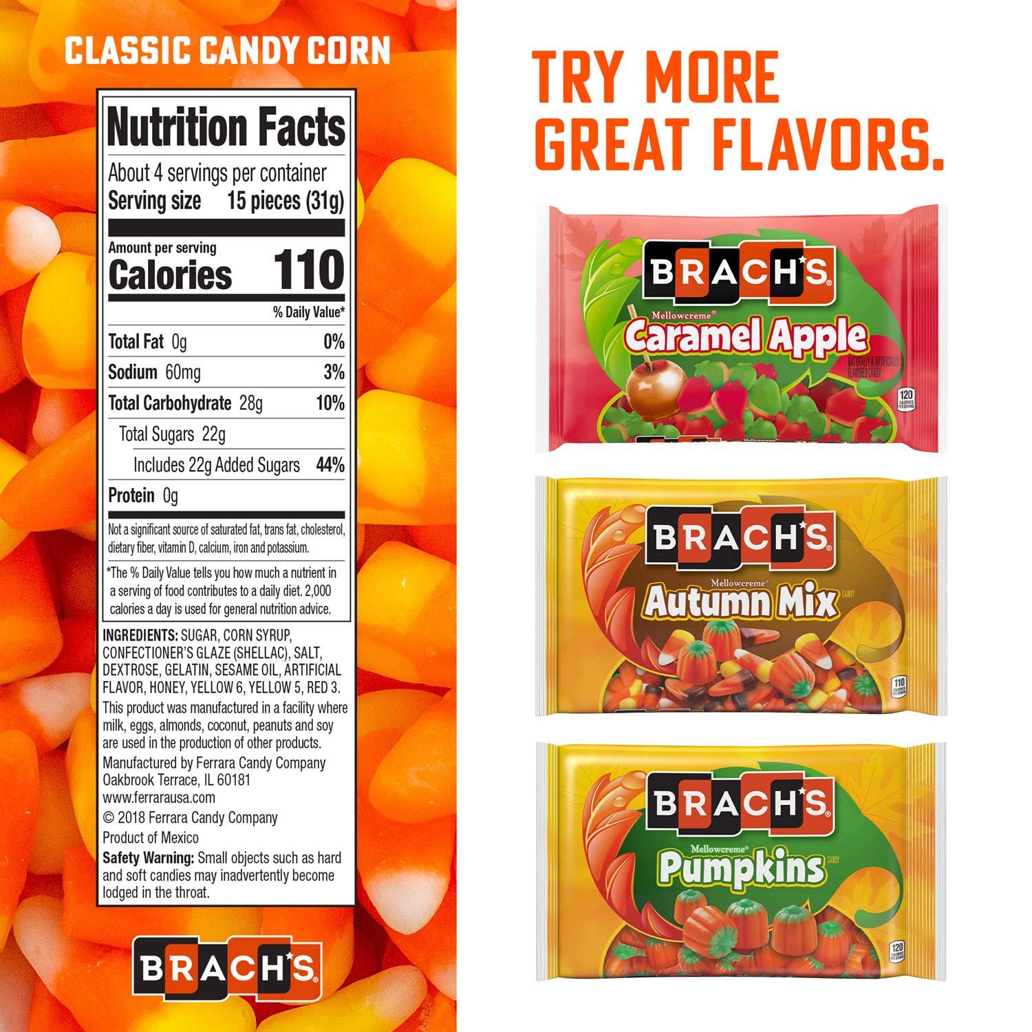 Brach's Classic Candy Corn, Halloween Trick or Treat Packs, 4.2 oz, Pack of  18