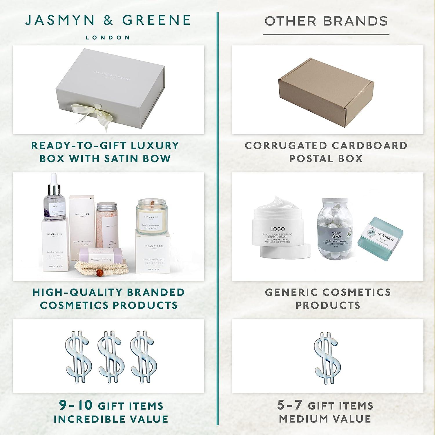 Jasmyn & Greene Luxury Bath Gift Set for Women - 10 Relaxing Bath