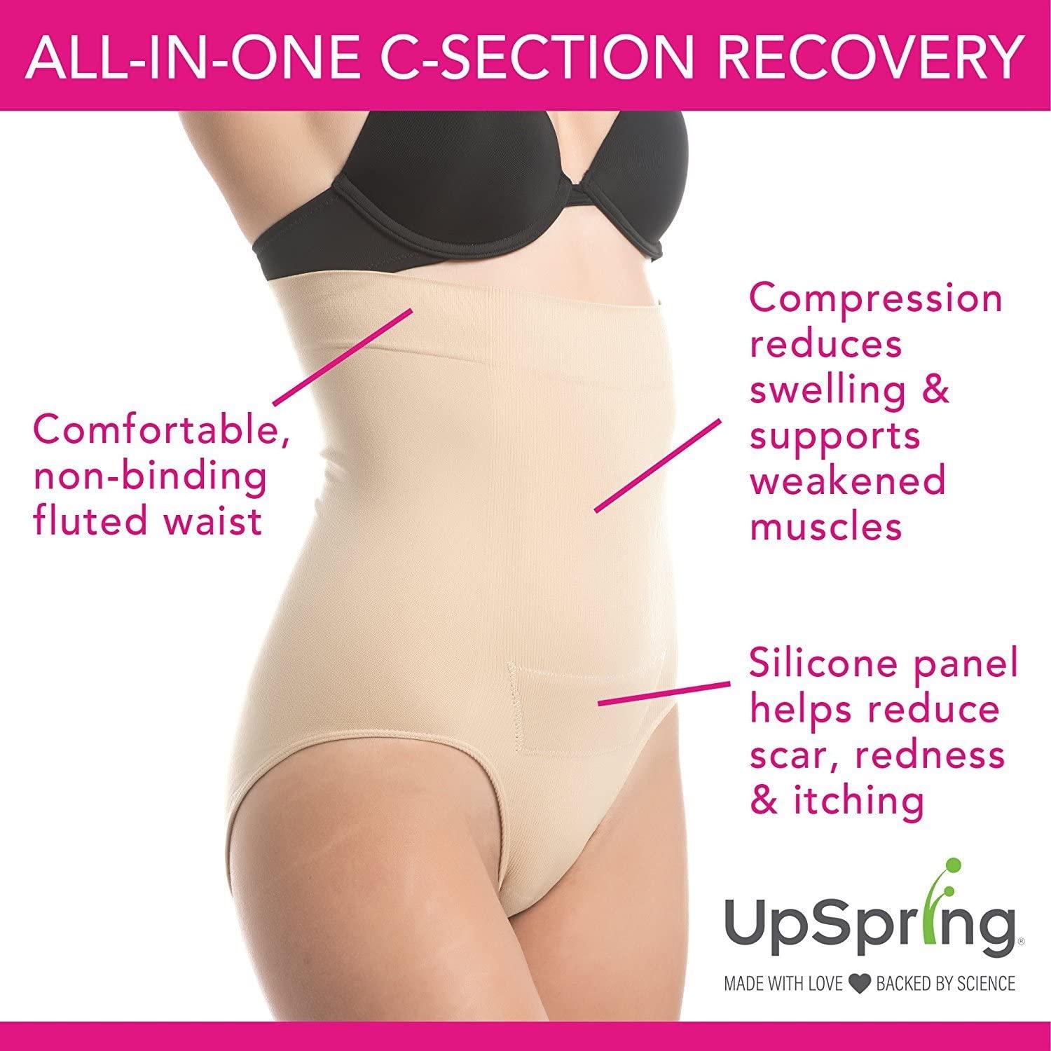 C-Panty Classic Waist C-Section Recovery Underwear in Black by UpSpring