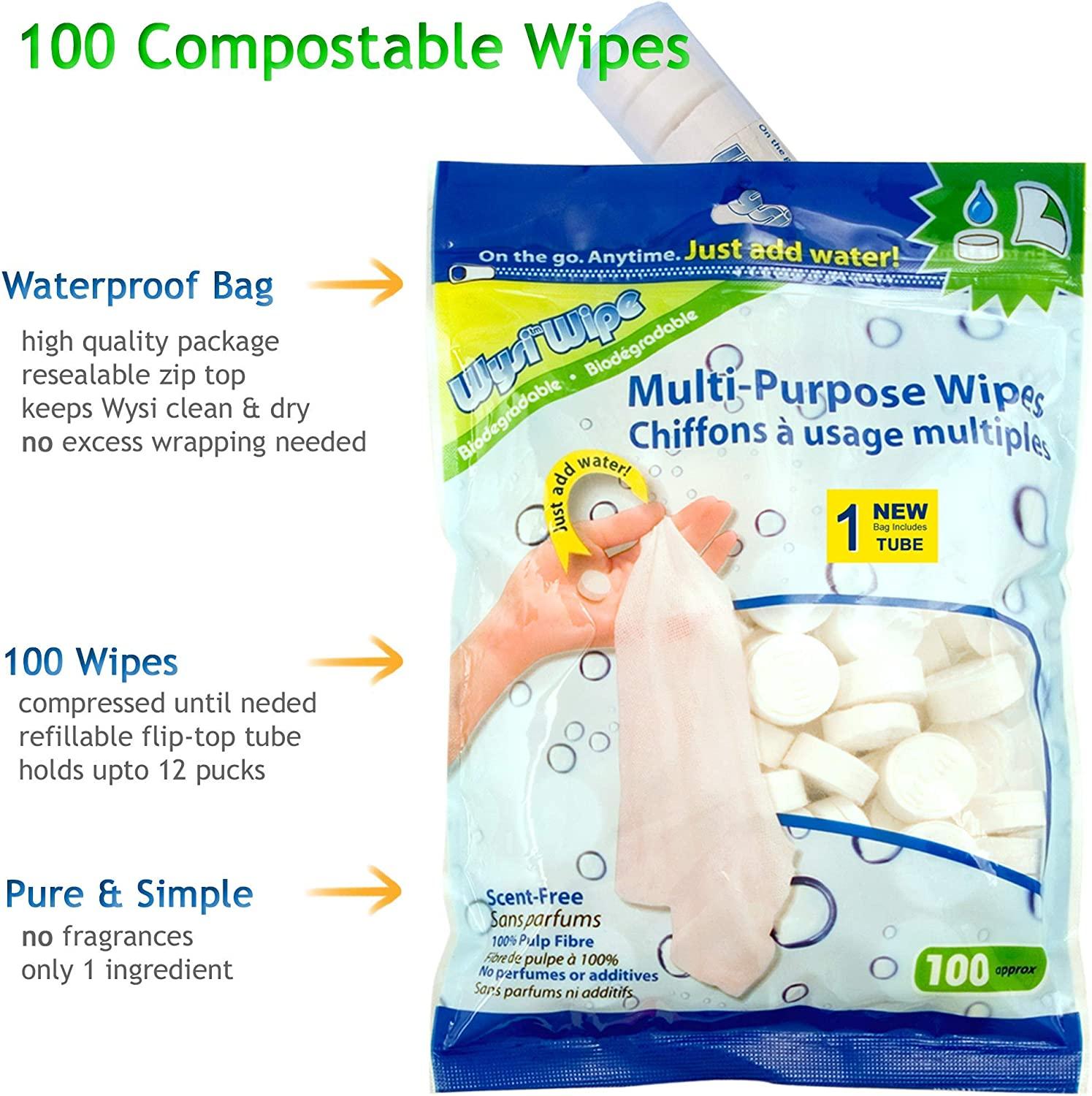 100% Water Baby Wipes, Individually Wrapped, Pocket Size, Travel Friendly  Size, Hypoallergenic for Sensitive Skin, Unscented, Baby Face & Body