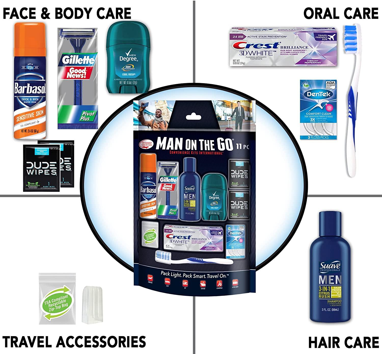 Man on Go Travel Kit Barbasol Shave Cream