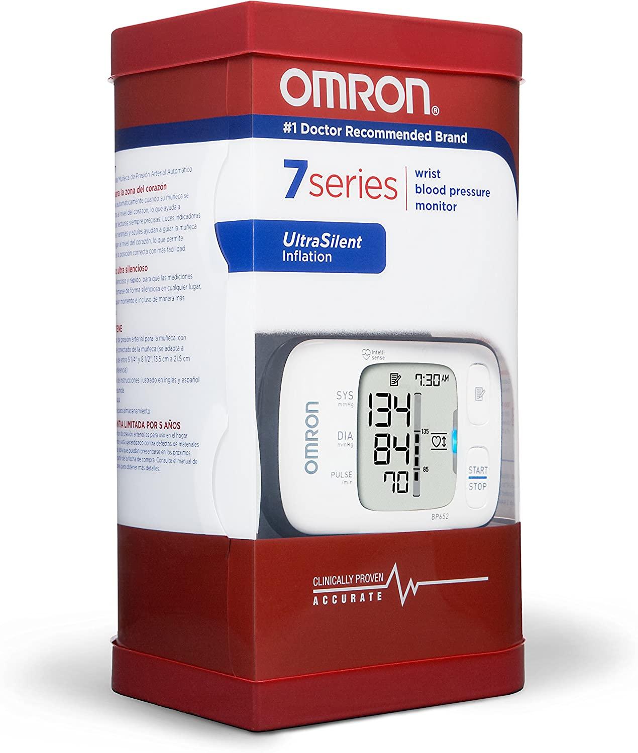 Omron 3 Series Wrist Blood Pressure Monitor, White
