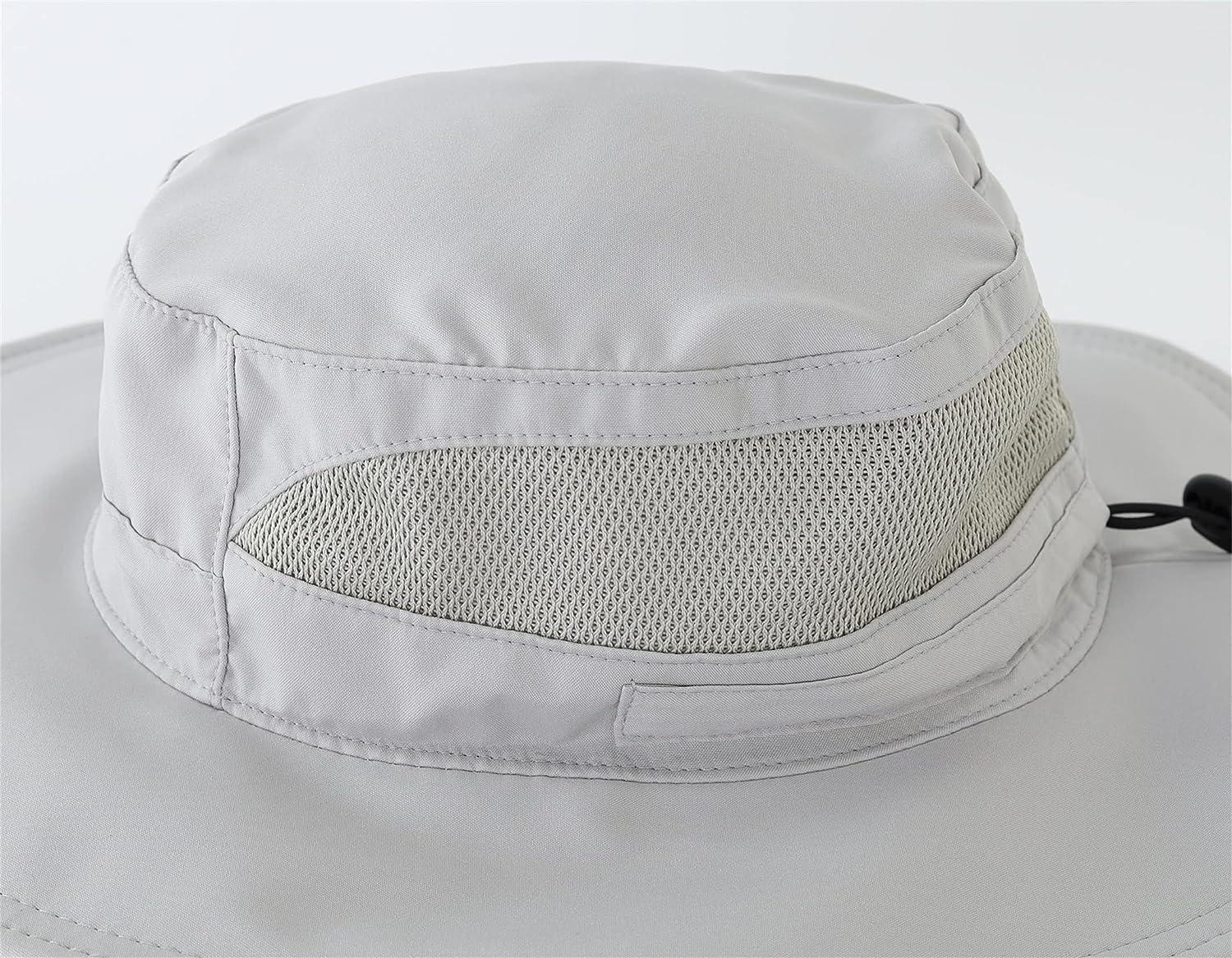 Connectyle Women's UPF 50+ Safari Sun Hat Breathable UV Protection Fishing  Hat Light Grey