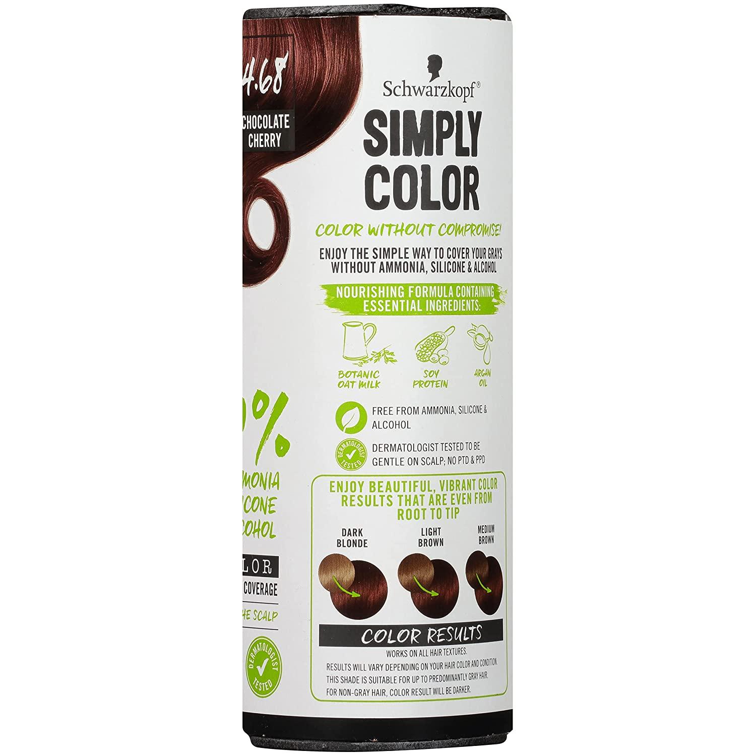 Schwarzkopf Simply Color Permanent Hair Color, 4.68 Chocolate Cherry