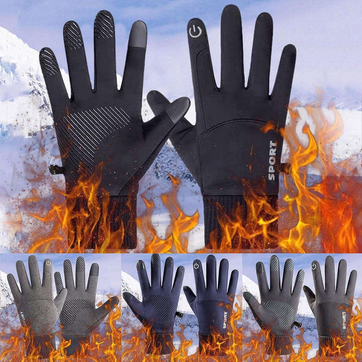 Men's Micro Fleece Gloves, Anti-Slip Grip, Thinsulate Lined, 100% Waterproof