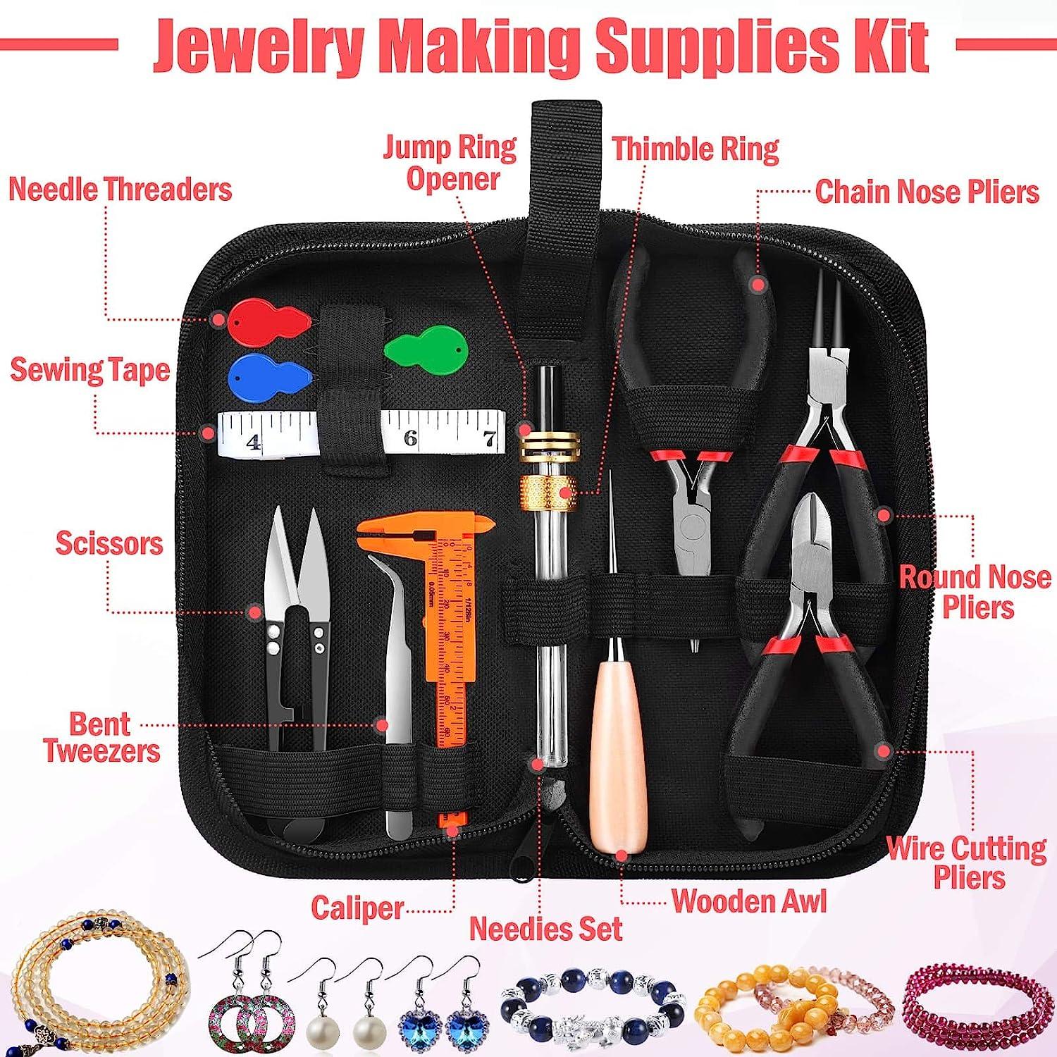Thrilez Jewelry Wire Wrapping Jewelry Making Supplies Kit with Craft Ring  Wire Jewelry Tools Jewelry Pliers and Jewelry Findings for Jewelry Repair  Wire Wrapping and Beading