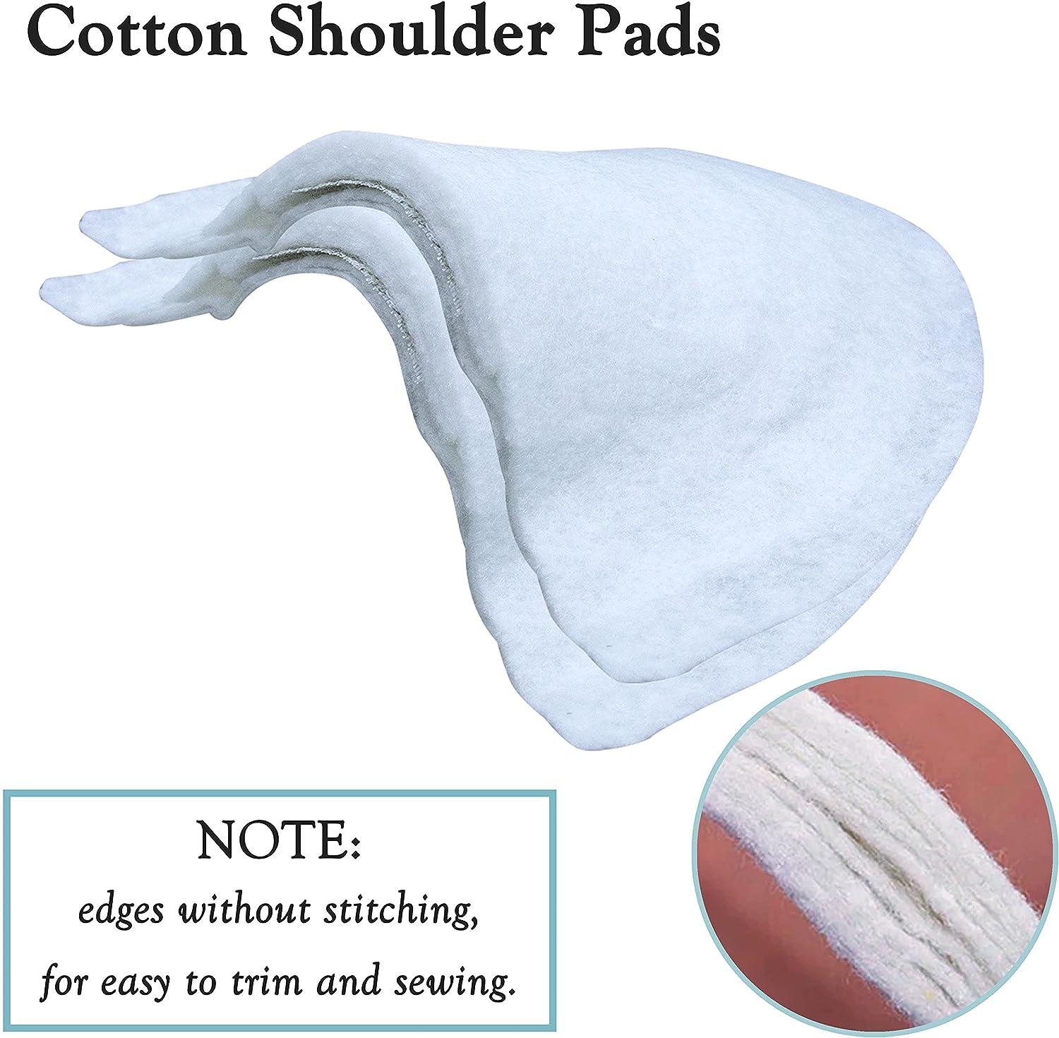 4 Pairs Covered Set-in Shoulder Pads Sewing Foam Pads Sponge