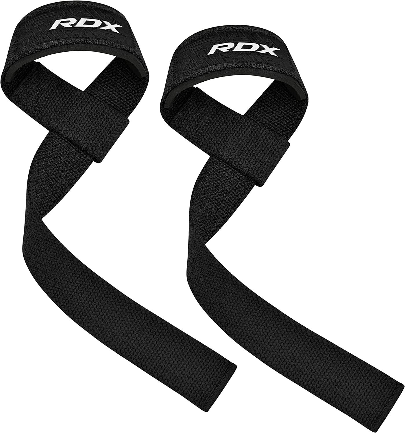 OHMY FIT Padded Cotton Power Lifting Straps for Weightlifting, Deadlifting,  Powerlifting, and Strength Training. Strong Wrist Straps for Men and Women.  
