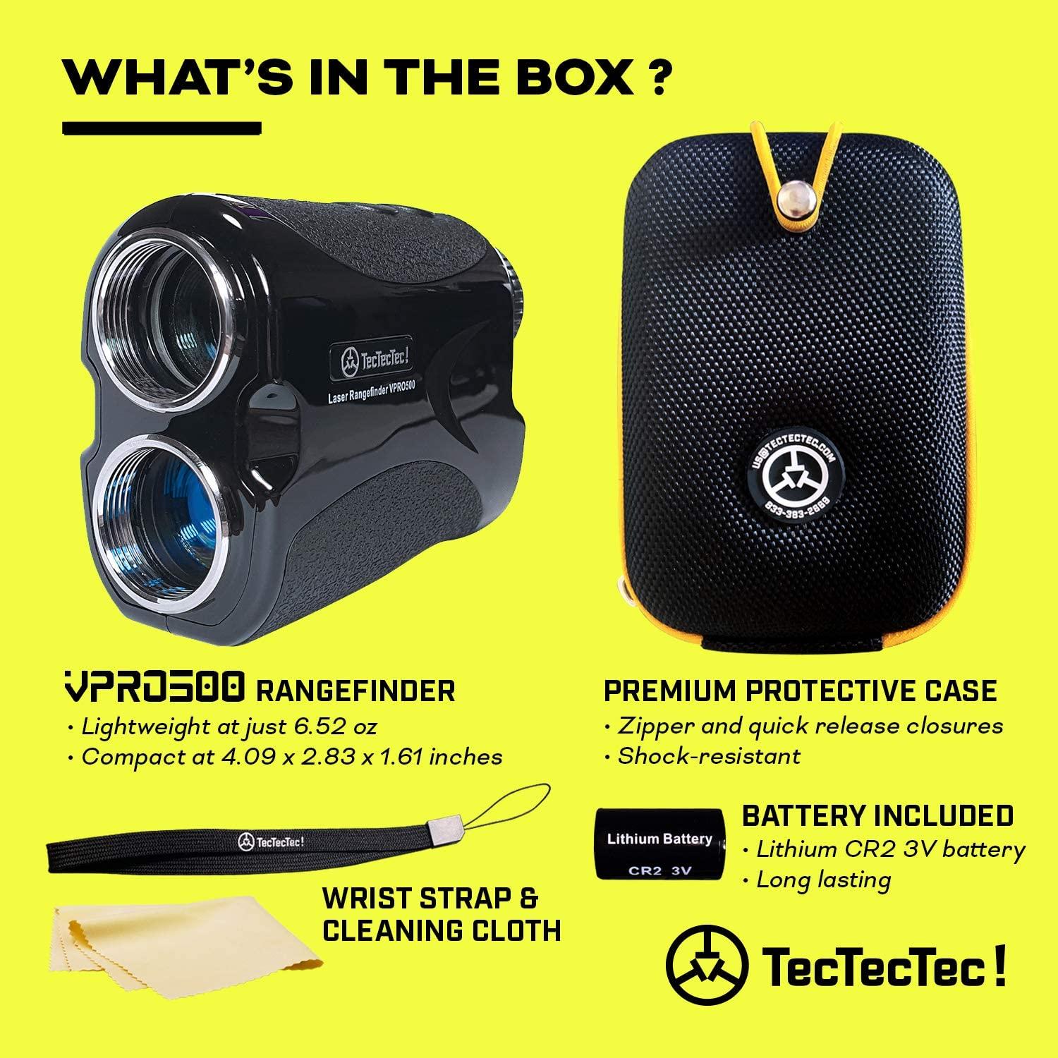 TecTecTec VPRO500 Golf Rangefinder with High-Precision Laser Range