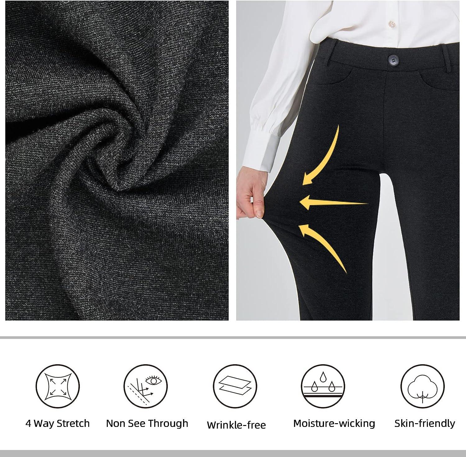 PUWEER Work Pants for Women, Stretch Dress Pants with Pockets, Straight Leg  Slacks for Women to Business Work Casual : : Clothing, Shoes 