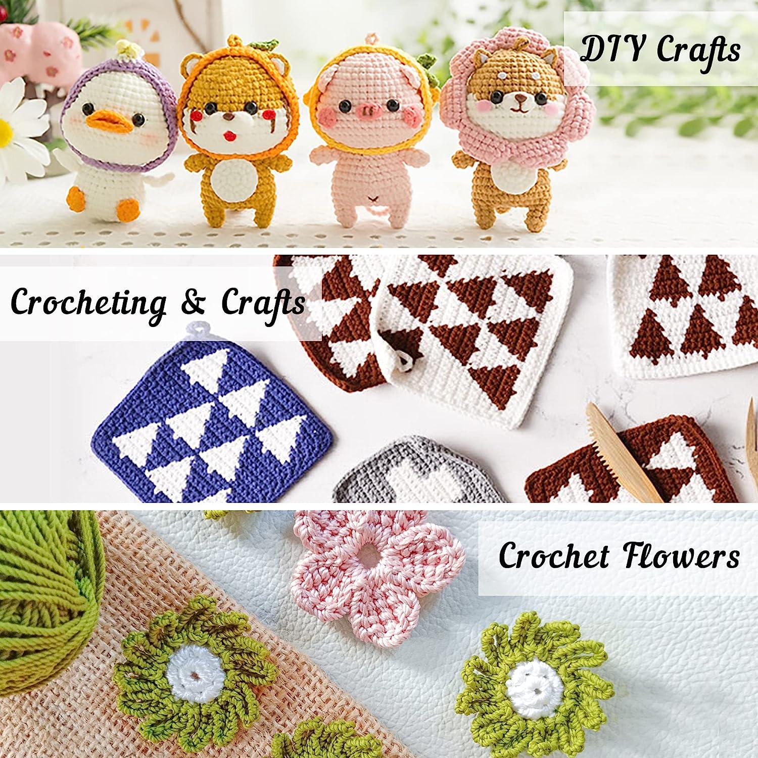  EXCEART 1 Set Yarn Needles for Knitting Crochet Tulip Kit Yarn  Starter Kit Knitting Kit for Beginners Flowers Knitting Kit Suits for Kids  White Yarn Preserved Flower Toddler Knitting Yarn