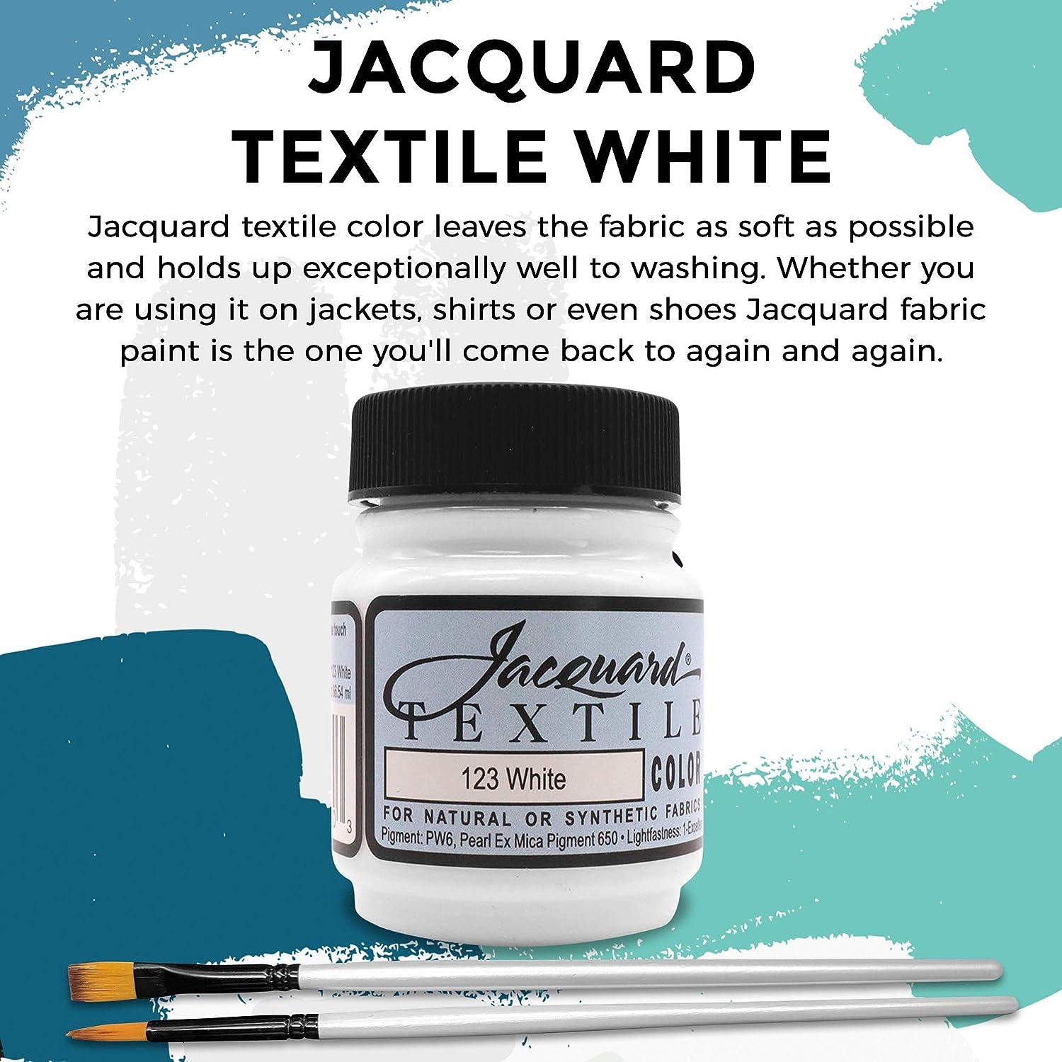 123 White Jacquard Textile Paint - Fabric Paint - Dye & Paint - Notions