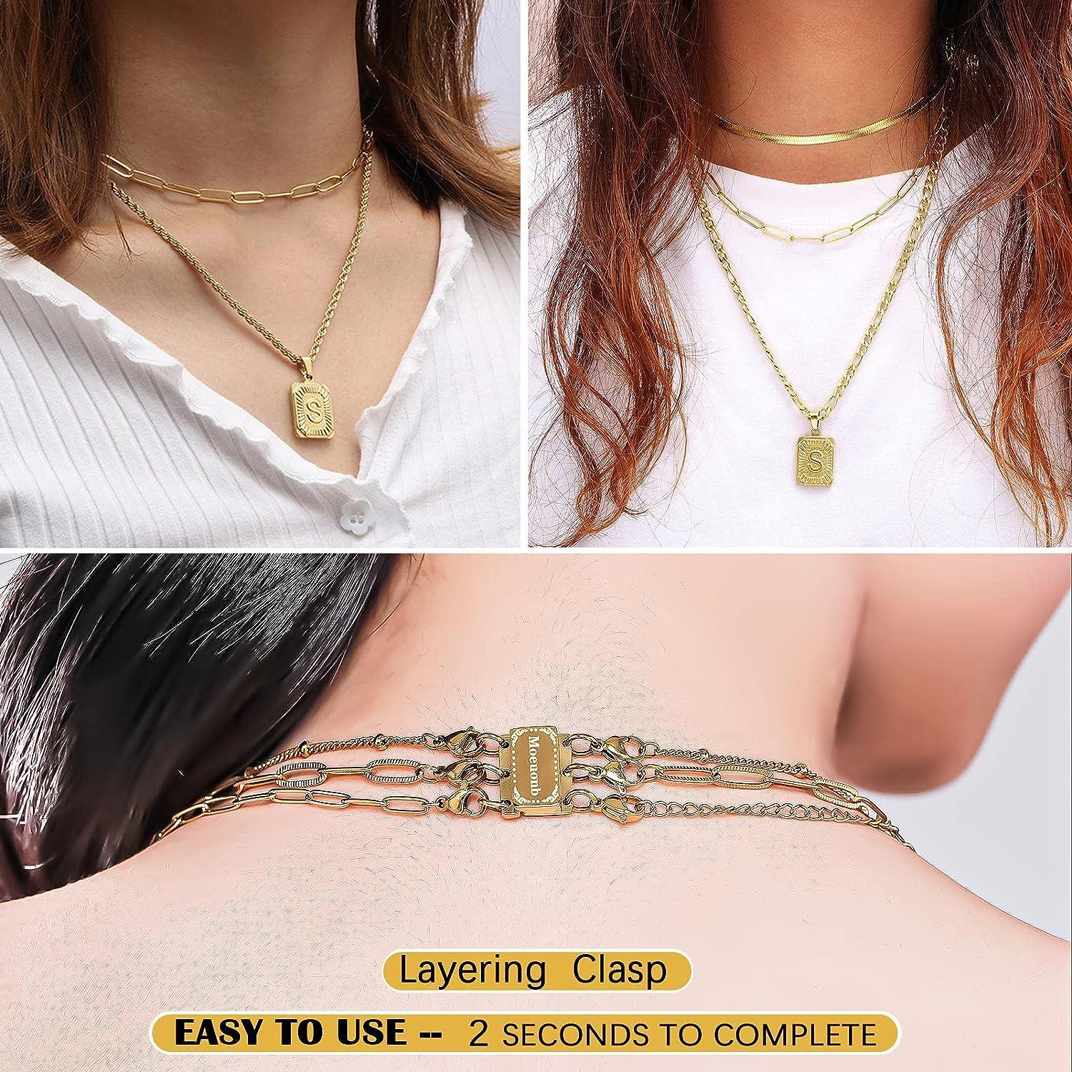 5 Pcs Necklace Spacer Clasps Multi Necklace Layering Clasp