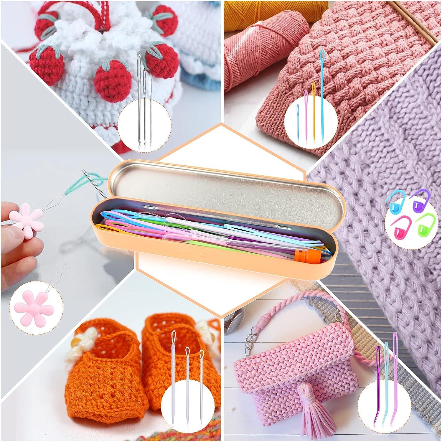 10Pcs./Set Plastic Sewing Needles Large Eye Plastic Needle with 4 Size Yarn  Needles for DIY Sewing Handmade Crafts