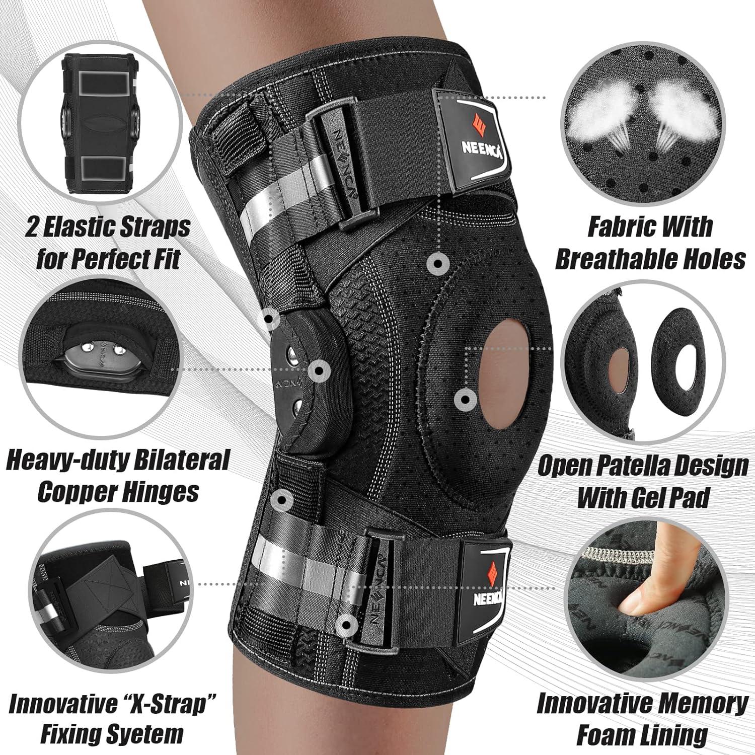 Safe-T-Sport® Wrap- Hinged Knee Brace, Xxxl Black