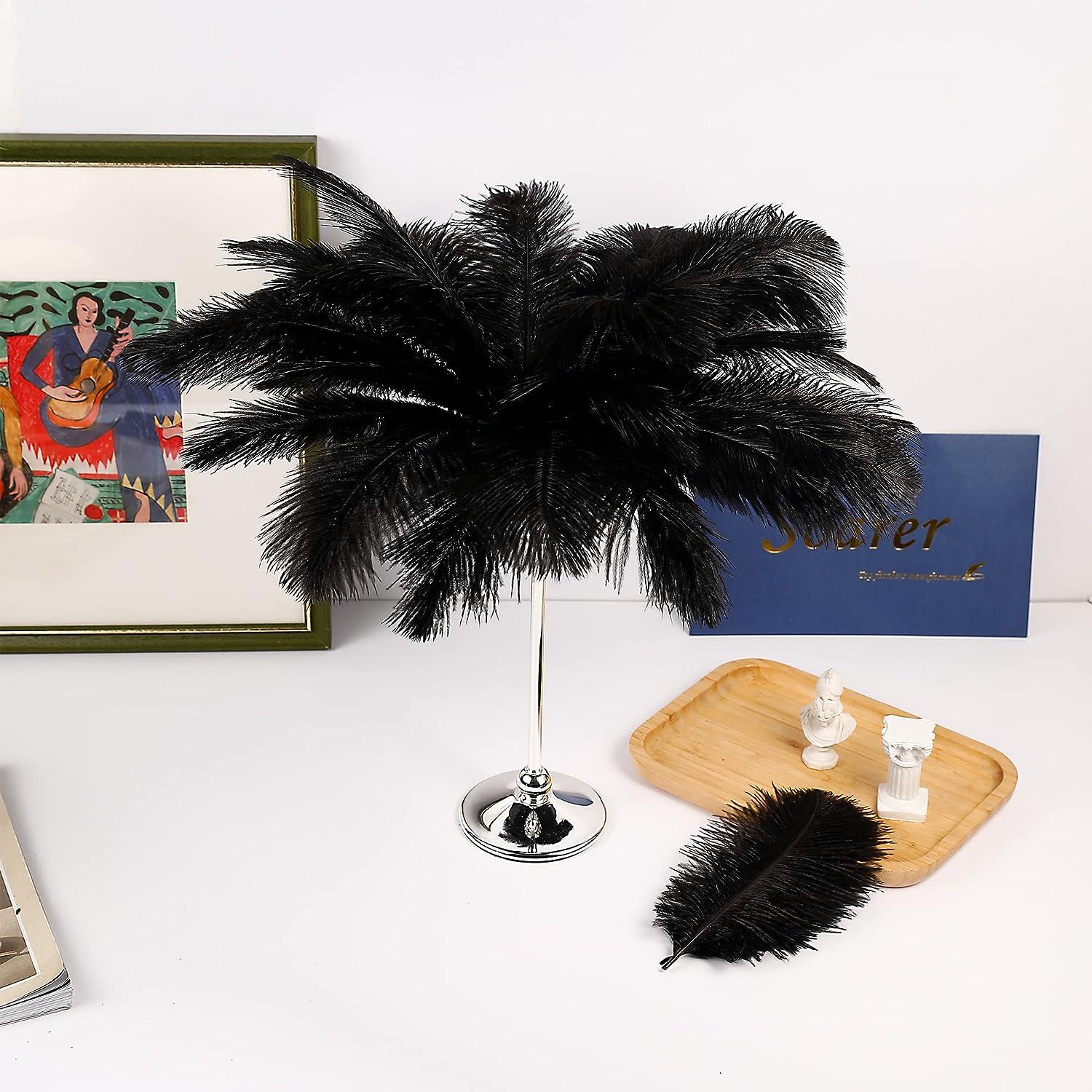 Black Ostrich Feathers/Plumes Wholesale 16-18 inch 50 Pieces Dozen Bulk  Wedding Centerpieces Crafts, arts DIY Stage and events decoration Discount  Cheap