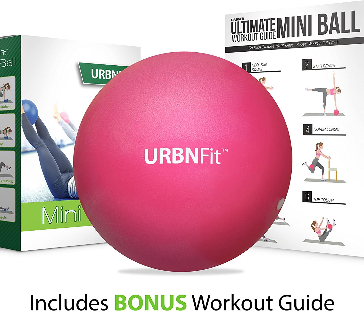 Pink, 9 In (23 cm)) - URBNFit Mini Pilates Ball - Small Exercise