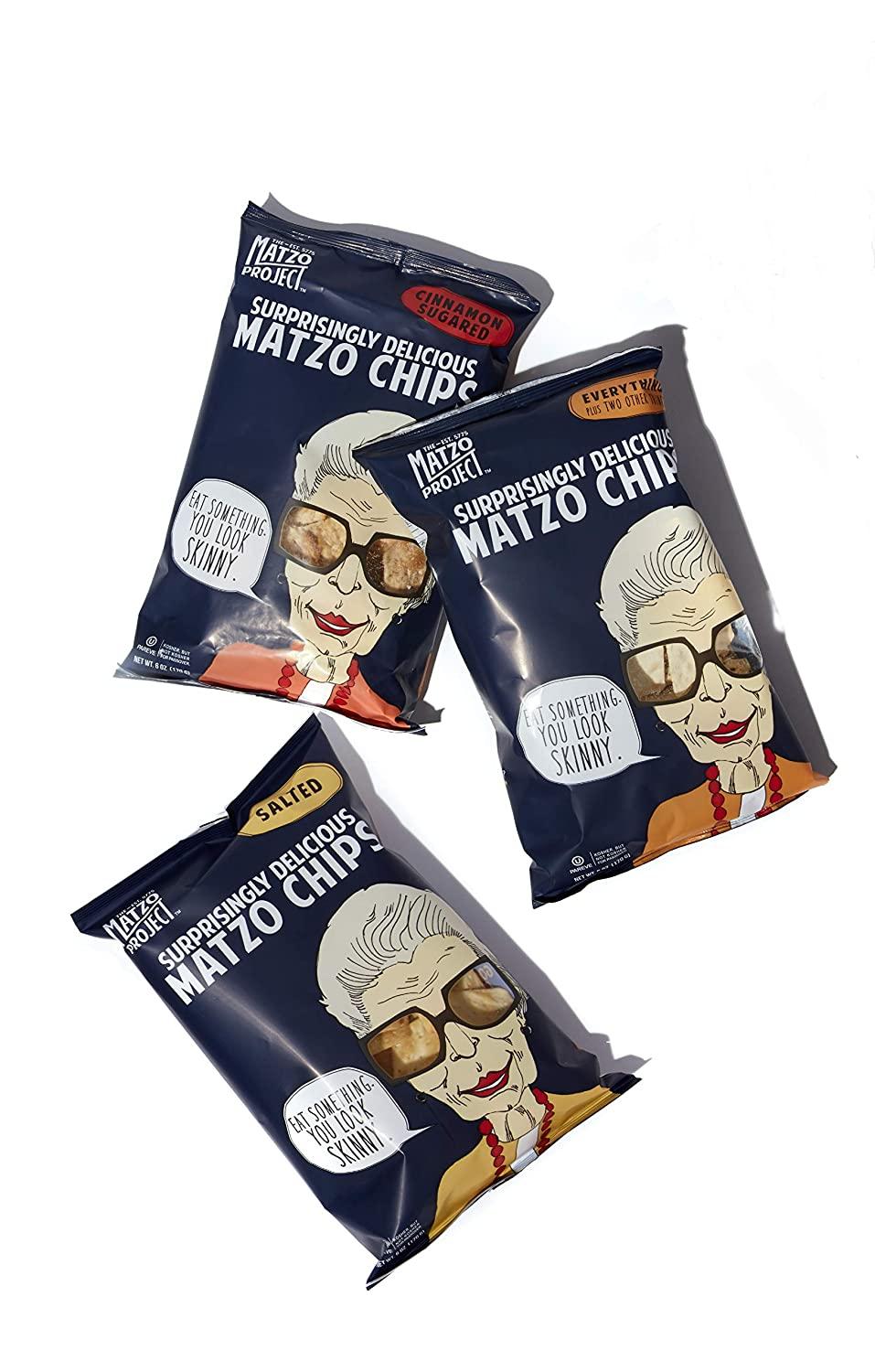 Matzo Chips, Variety Pack (Everything, Salted, Cinnamon Sugared