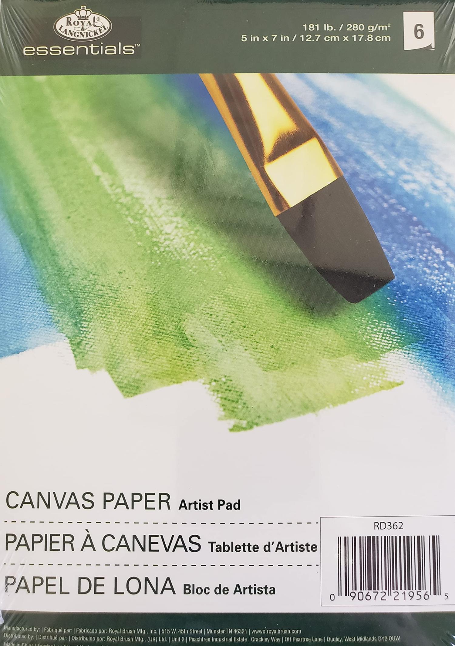  Essentials Canvas Artist Paper Pad 5X 7-6 Sheets (3 pack)