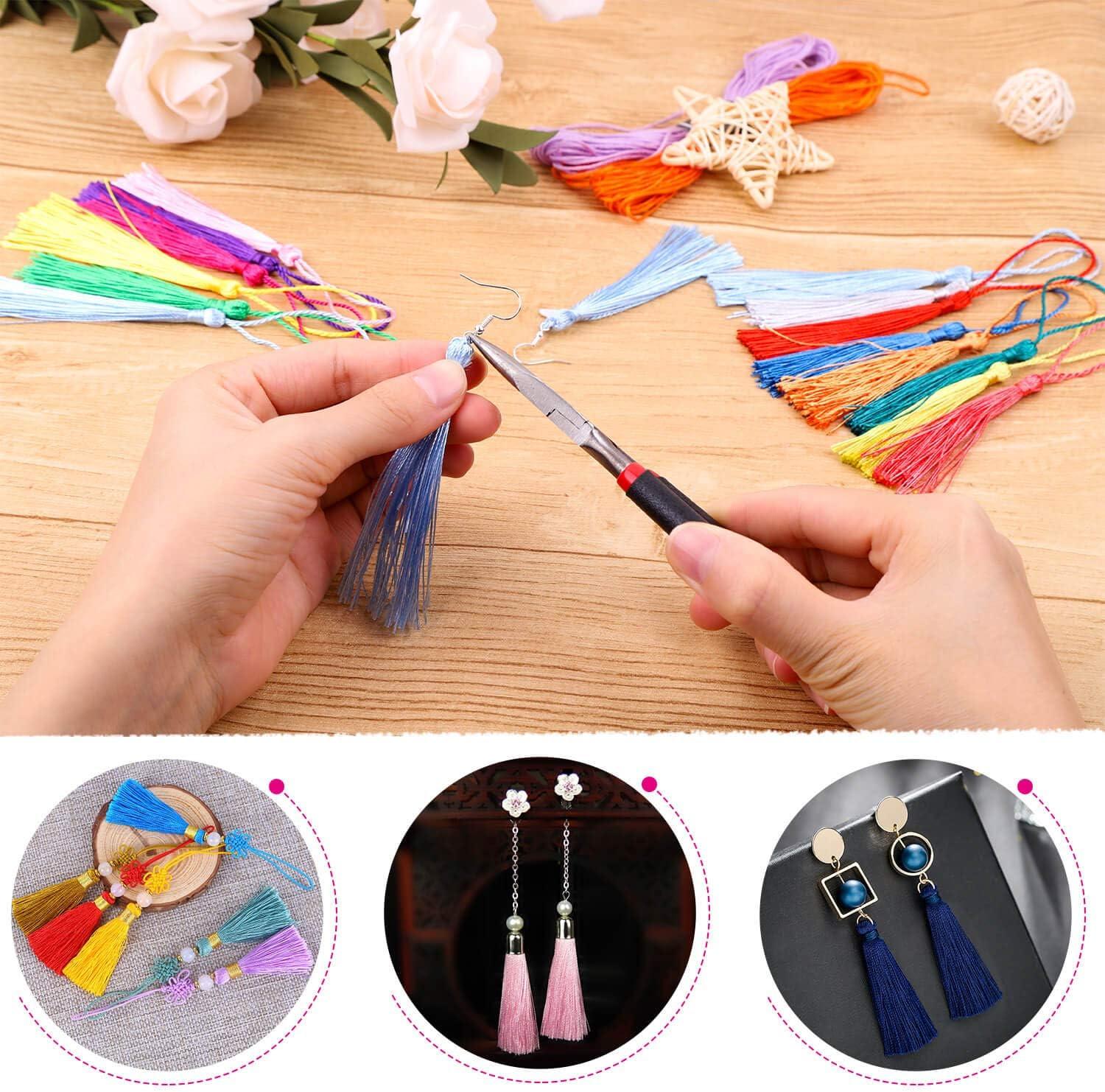 100 Pcs 13cm/5 Inch Silky Handmade Soft Craft Mini Tassels with Loops In a  Handy Plastic Box for Jewelry Making, DIY Projects, Bookmarks, 20 Colors, 5  Pcs of Each - Winlyn