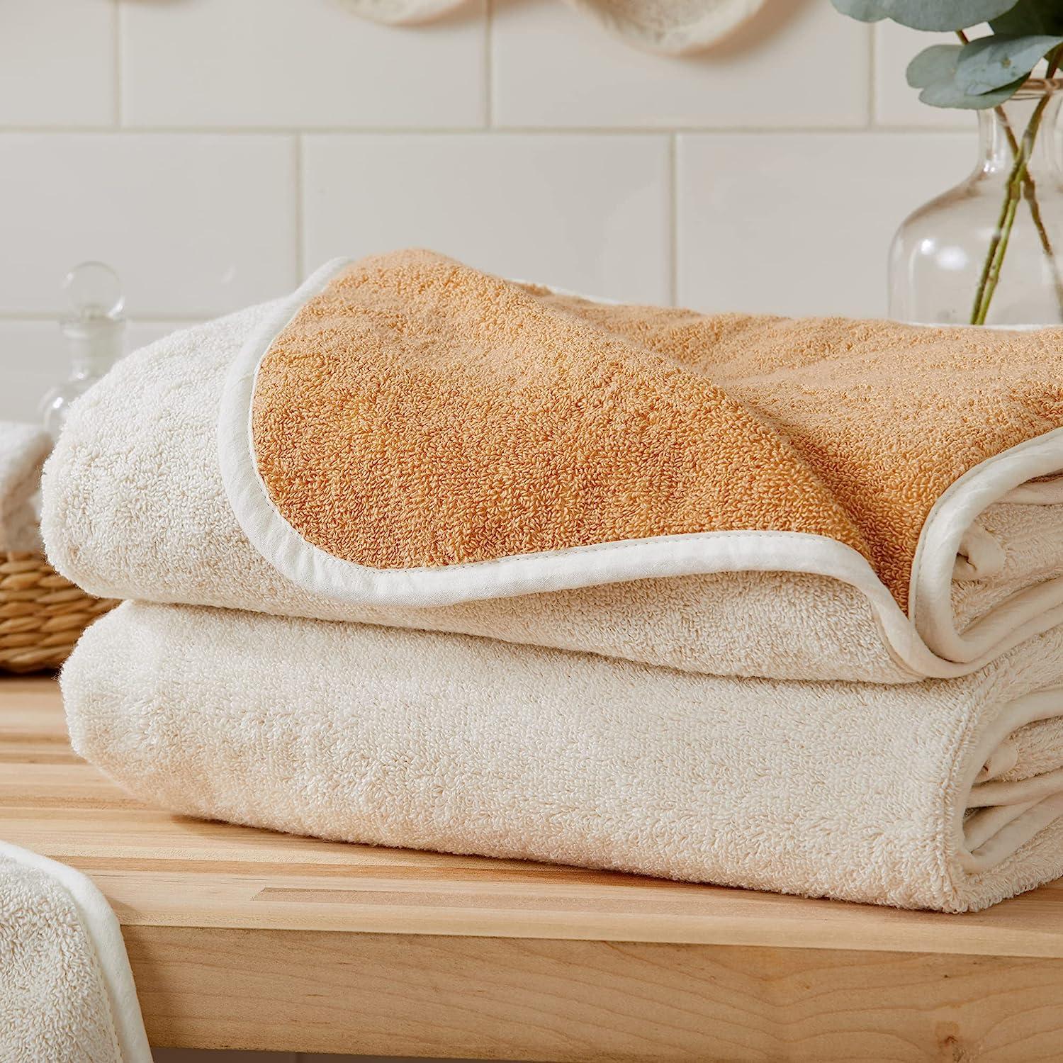 5-Pack 100% Cotton Extra Plush & Absorbent Bath Towels - On Sale