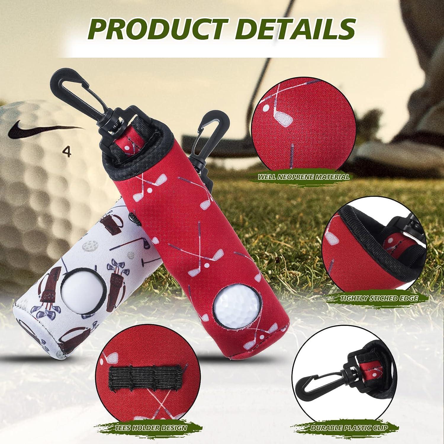 Golf Ball Pouch Neoprene Golf Ball Carry Bag Golf Tee Holder