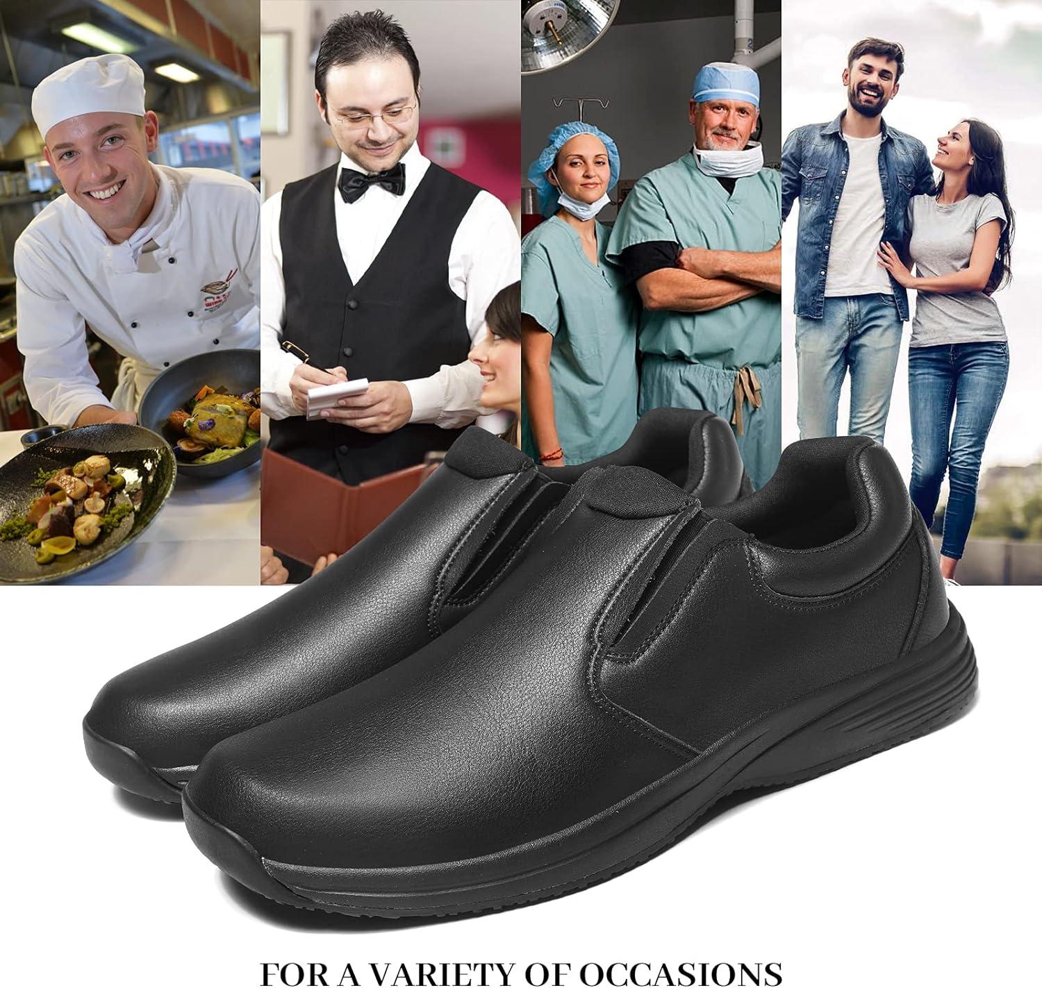 FASTARDM Mens Non-Slip Professional Chef Shoes and Oil Water