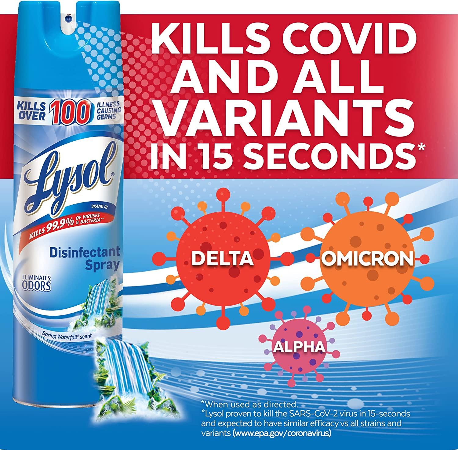 Lysol Disinfectant Spray Sanitizing And Antibacterial Spray For Disinfecting And Deodorizing 8180