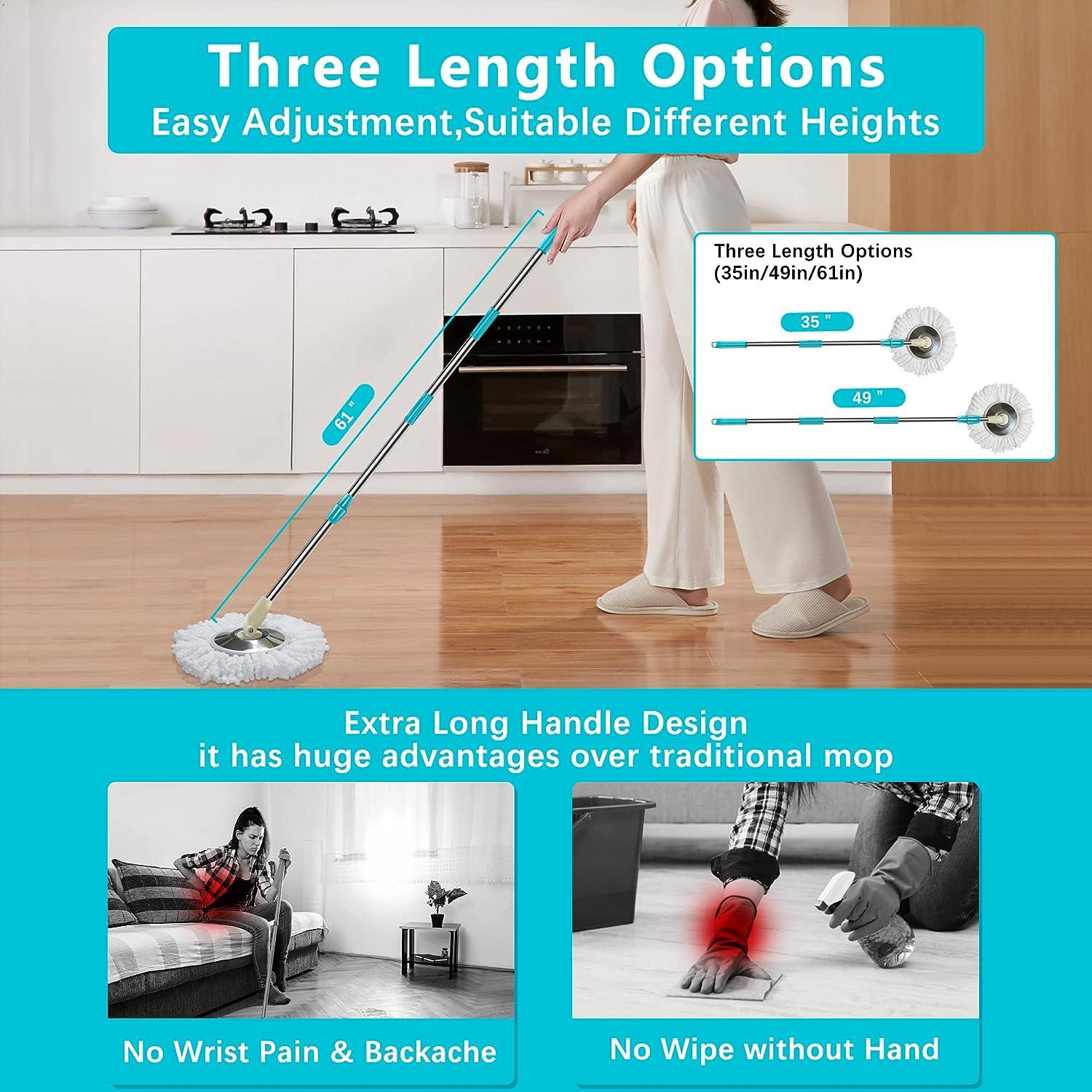 1 Set Floor Brush Long Handle 45-degree Angle 3 Heights Non-slip