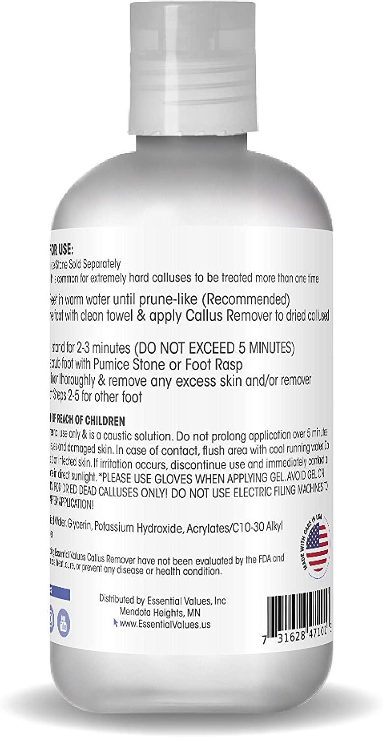 Callous Removers for Feet (8 oz), Made in USA | Callus Gel Remover - Best for Use with Foot File, Pumice Stone, & Foot Scrubber, Fast Acting Formula