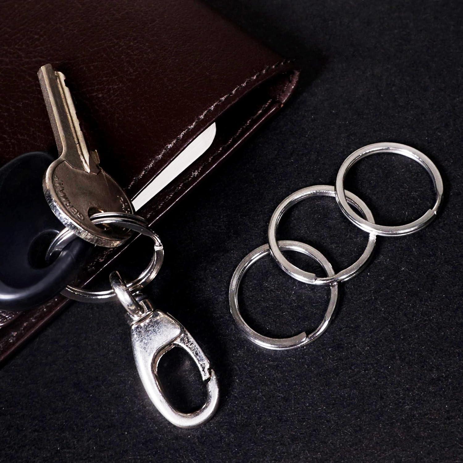 Key Rings - Split Key Ring for Keychains - 100 Pcs 1inch, 25mm Key Chains  Rings for Crafts Home Car Keys
