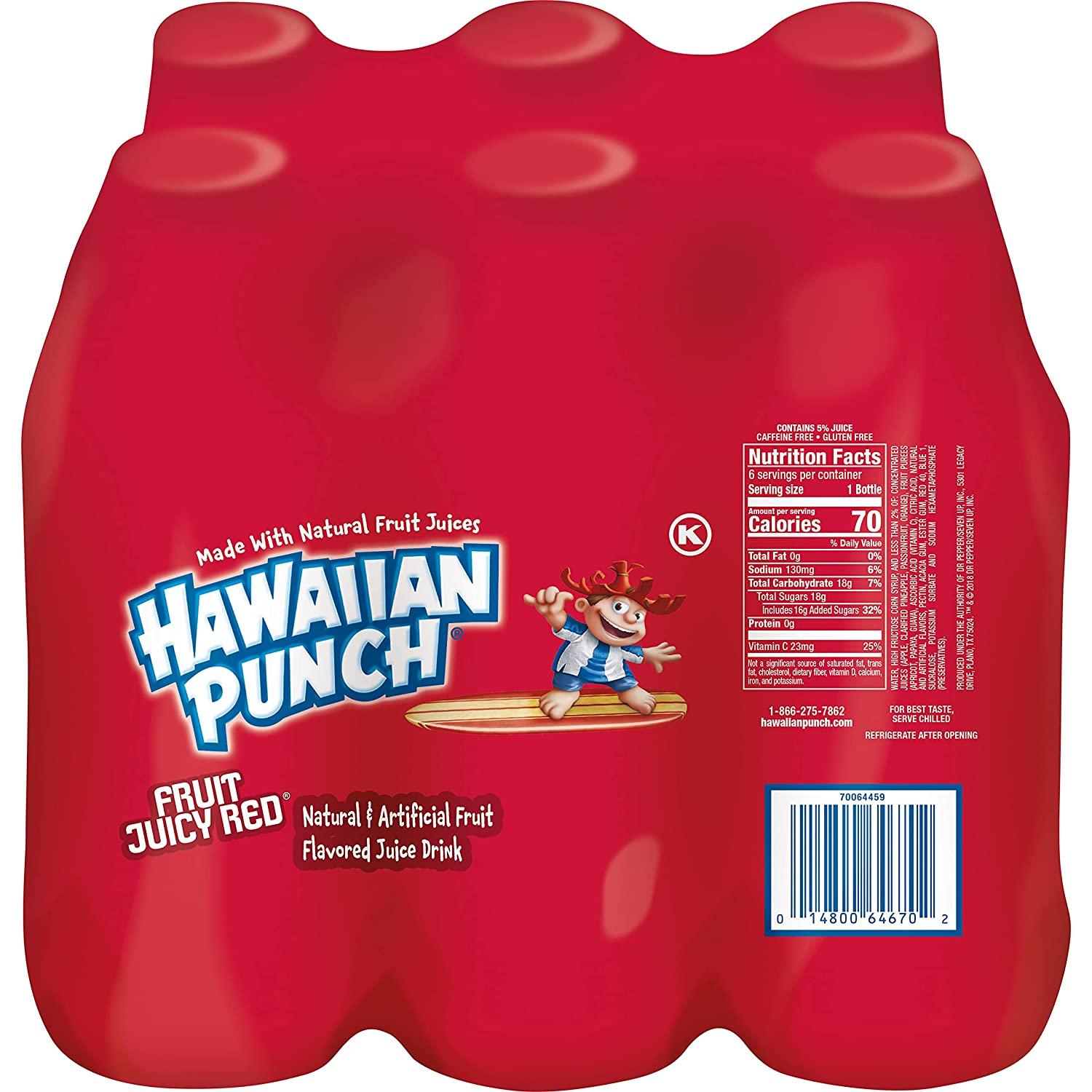 Hawaiian Punch Fruit Juicy Red Juice Drink 12 oz Cans