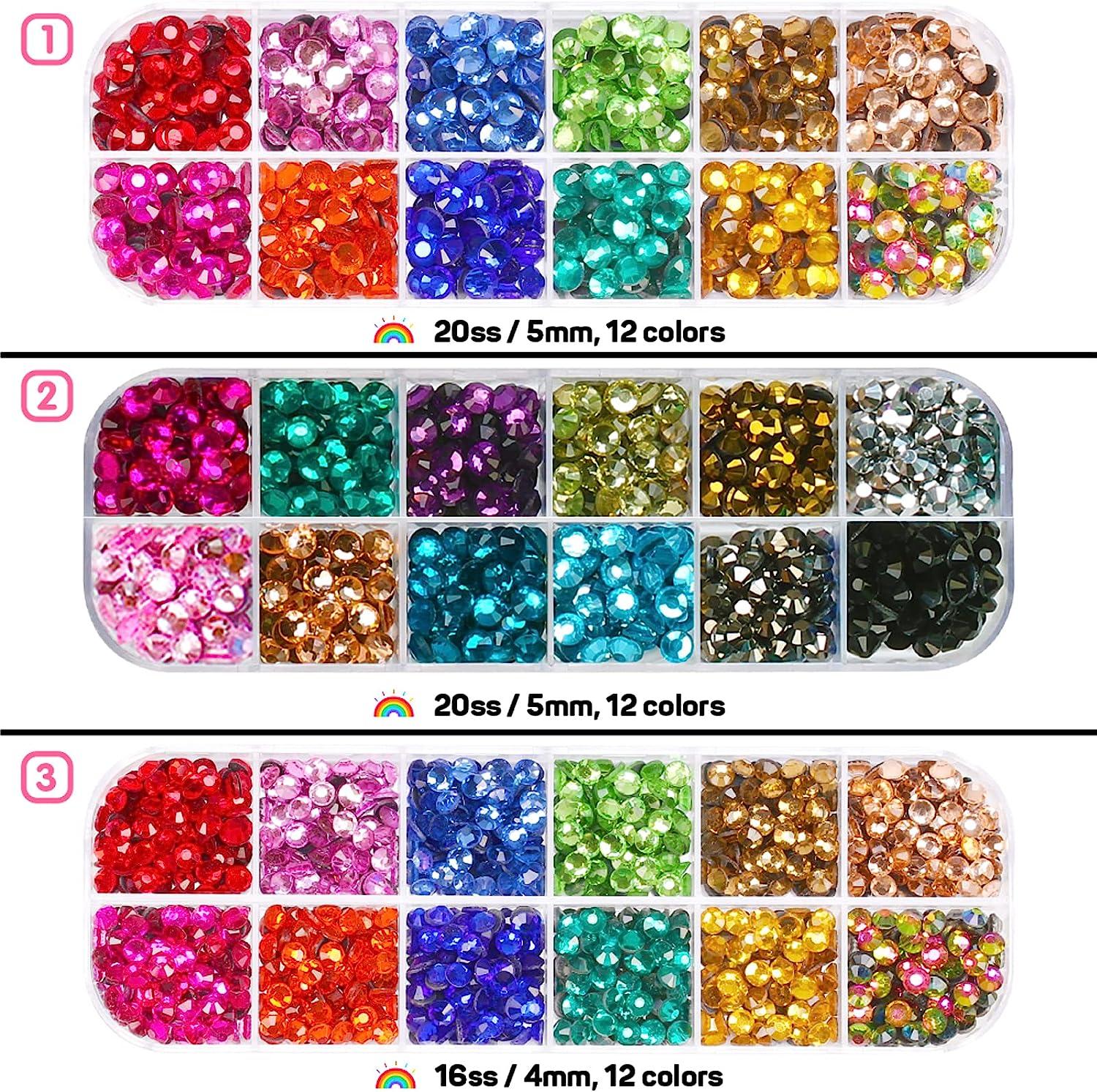 worthofbest Purple Rhinestones for Crafts with Glue, Flatback Purple Rhinestones  for Clothes Nails Clothing Fabric Shoes