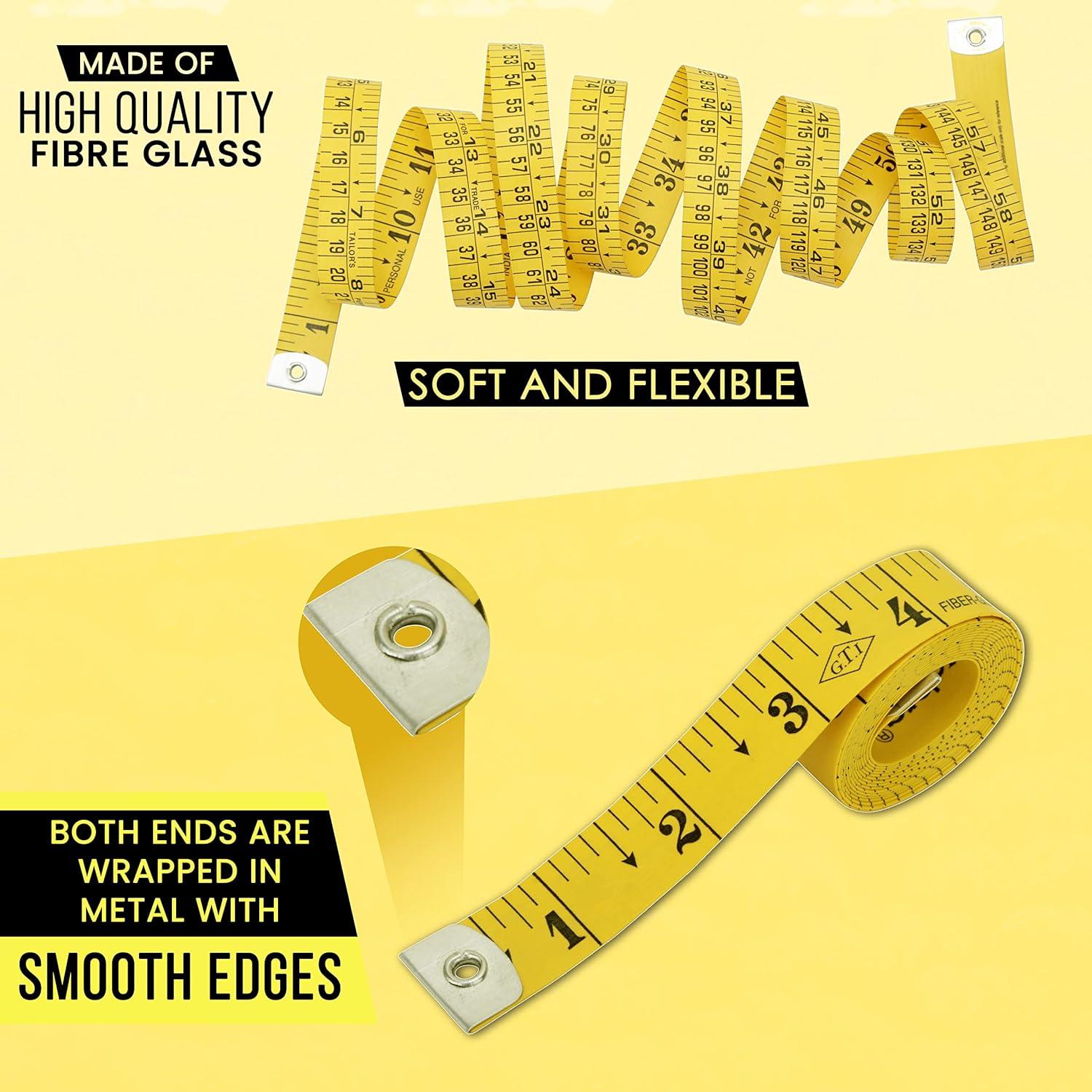 Unitedprime Flexible Tape Measure Pack of 2 Accurate Dual Scale