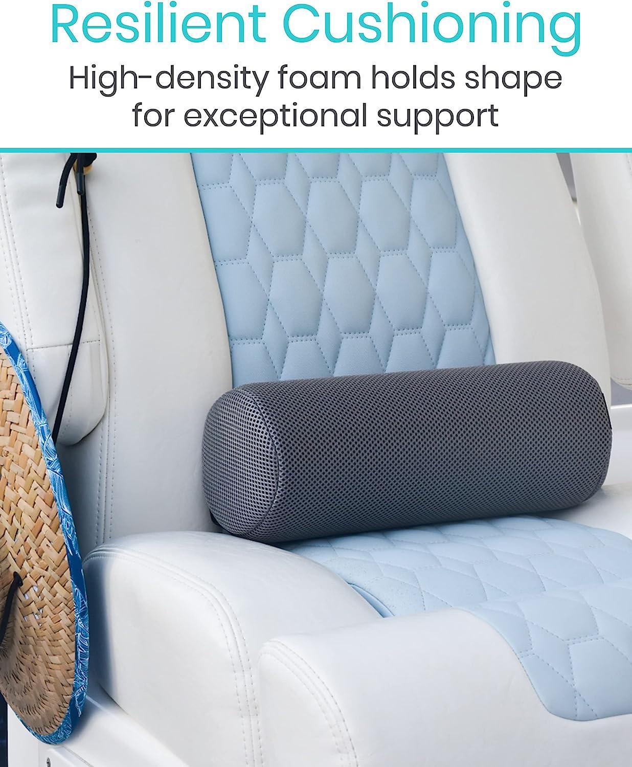 Vive Lumbar Roll - Cervical Cushion Support Pillow - Lower Back Pain Relief  in Car, Office Chair, Computer - Firm Ergonomic Mesh Portable Travel  Bolster - Thoracic Low Rest Posture Corrector Seat Pad