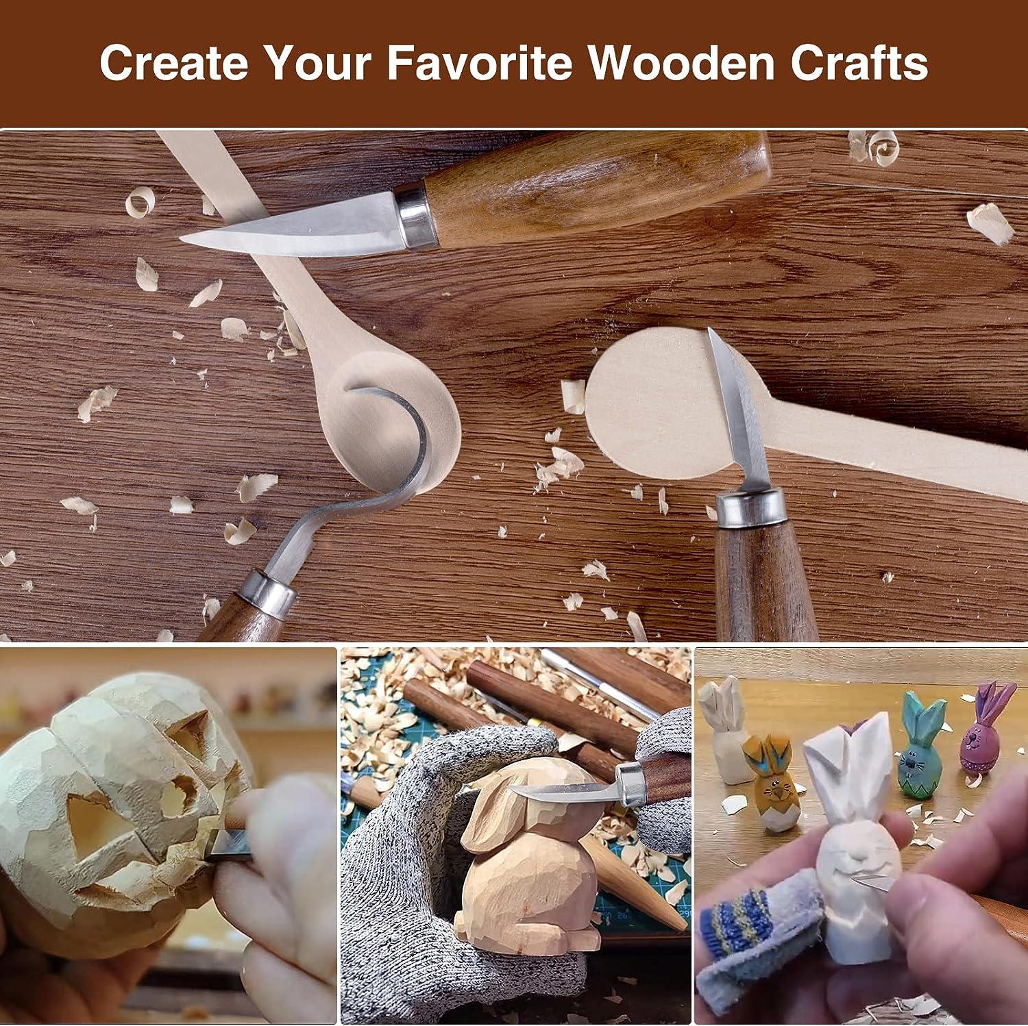 Wood Carving Tool Set Ergonomic Wood Whittling Kit Portable Sharp Wood  Engraving Tool for Carpenter DIY Beginners