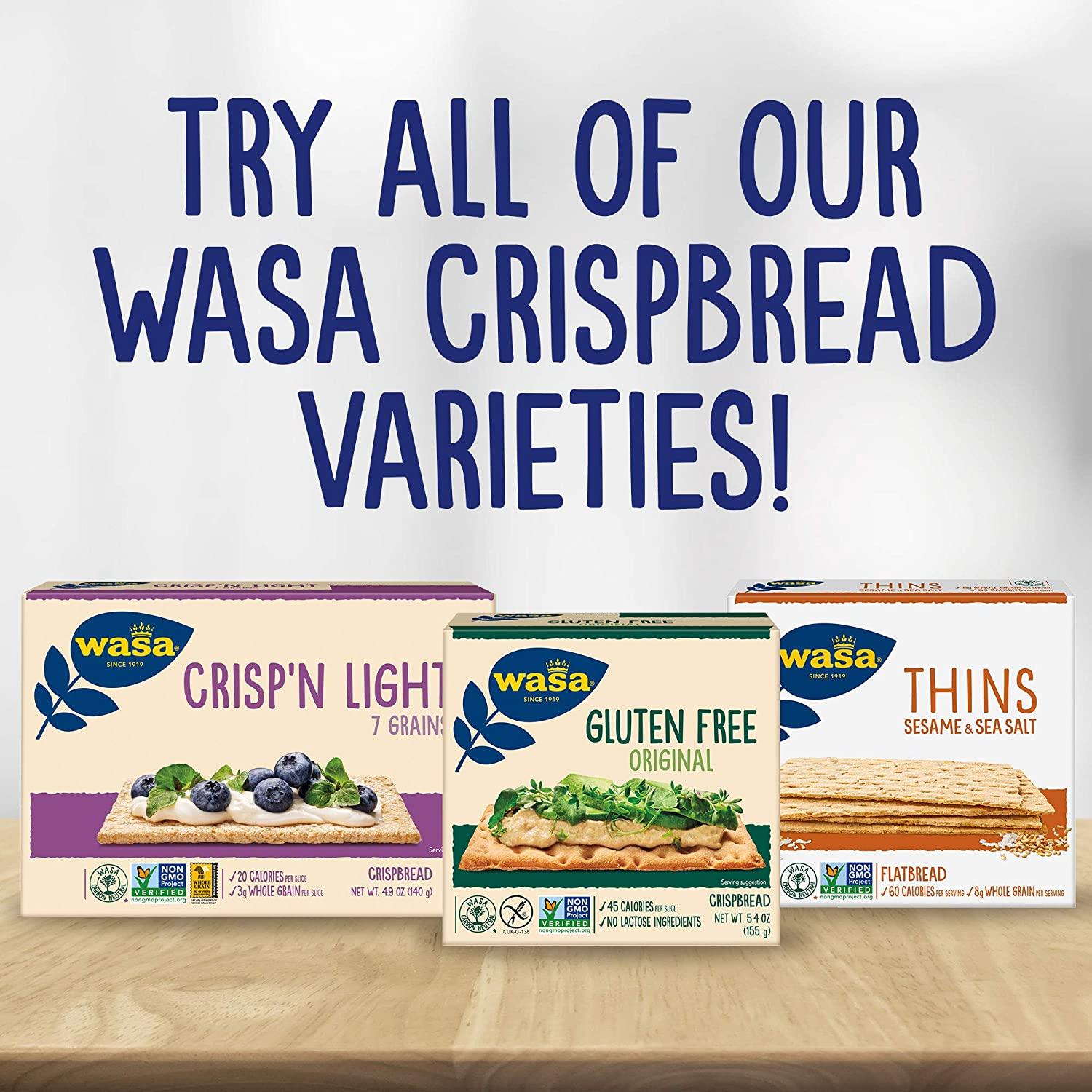 Wasa Swedish Crispbread All-Natural Crackers Fat Free No Saturated Fat 0g  of Trans Fat No Cholesterol Kosher Certified 3 Lb Variety Pack (2 Sourdough  2 Whole Grain)