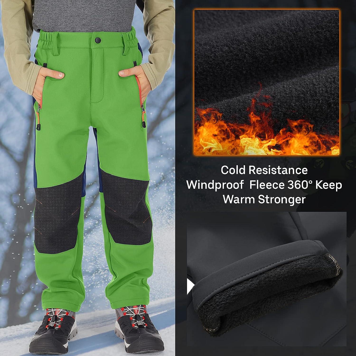 VerPetridure Kids Winter Waterproof Hiking Pants Snow Ski Pants