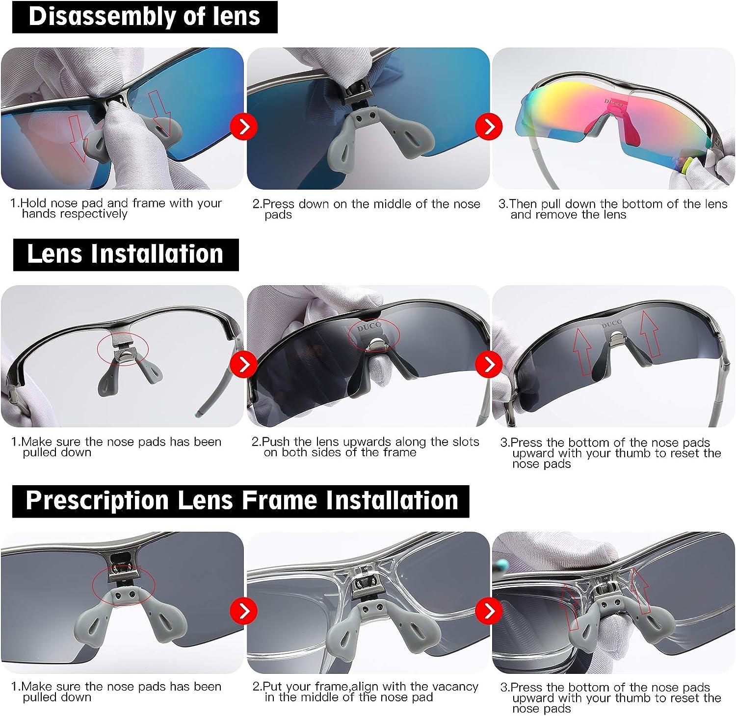 Duco Polarized Sunglasses Sports Driving Cycling Running Fishing Glasses 8550
