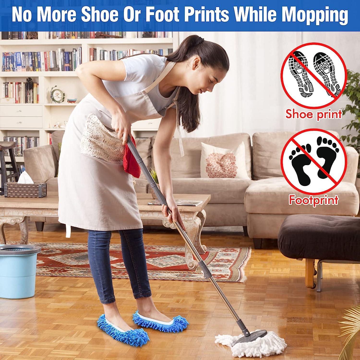 5 Pairs Mop Slippers Shoes For Floor Cleaning, Microfiber Shoes Cover  Reusable Washable Dust Duster Slippers
