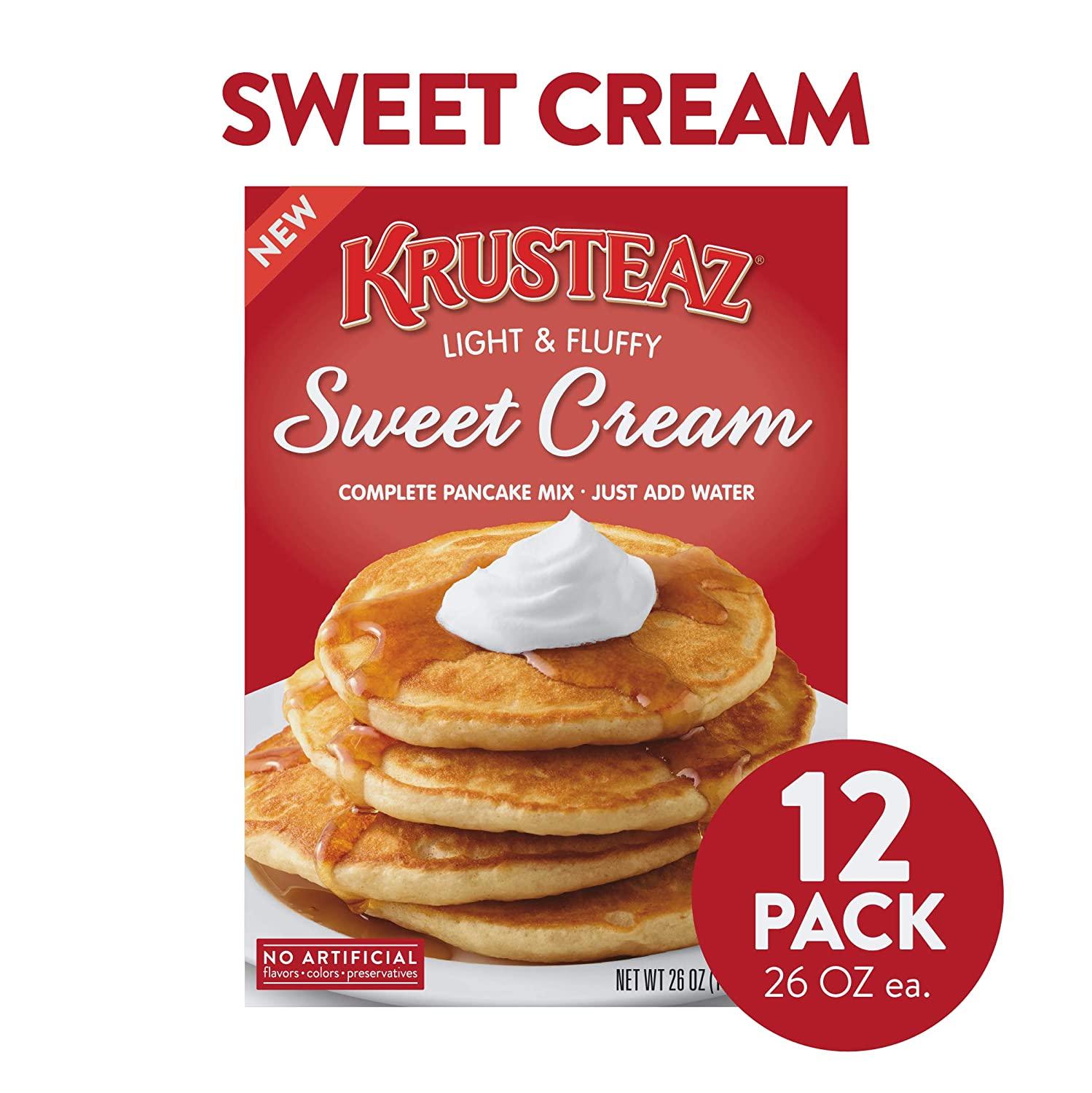 Krusteaz Sweet Cream Pancake Mix 26 Oz Pack Of 12