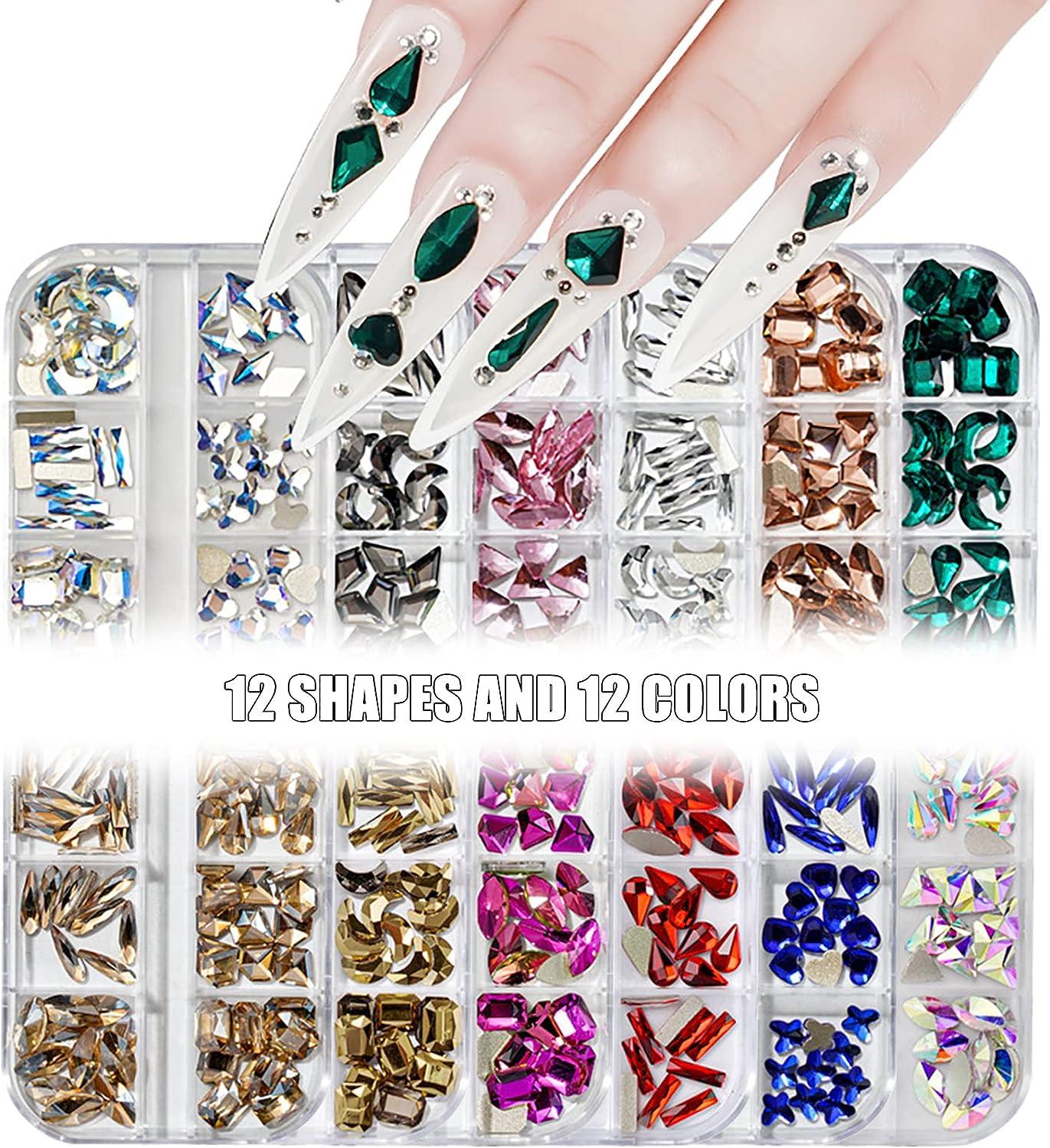 Nail Rhinestones Nail Art Gems Crafts Crystals Glass Decorations