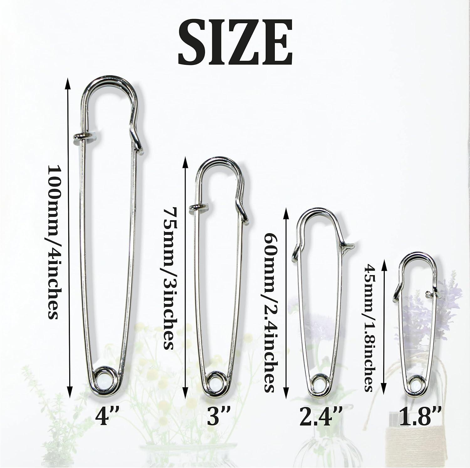 Sew Easy Curved Safety Pins Silver