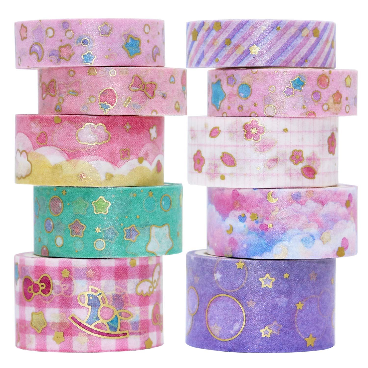 Pink and Gold Patterns Washi Tape