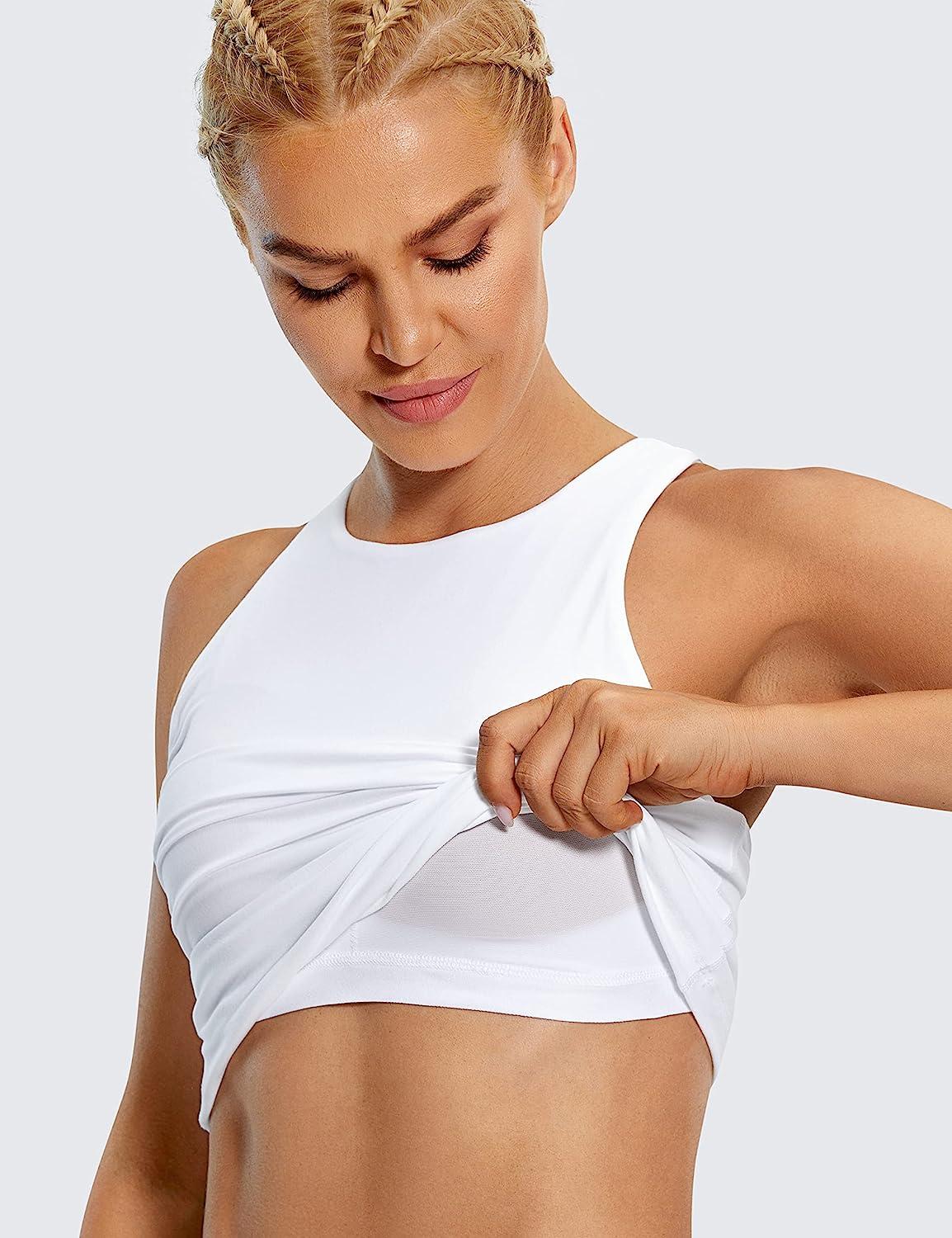 Buy Women's Racerback Sports Bra Yoga Crop Top with Built in Bra