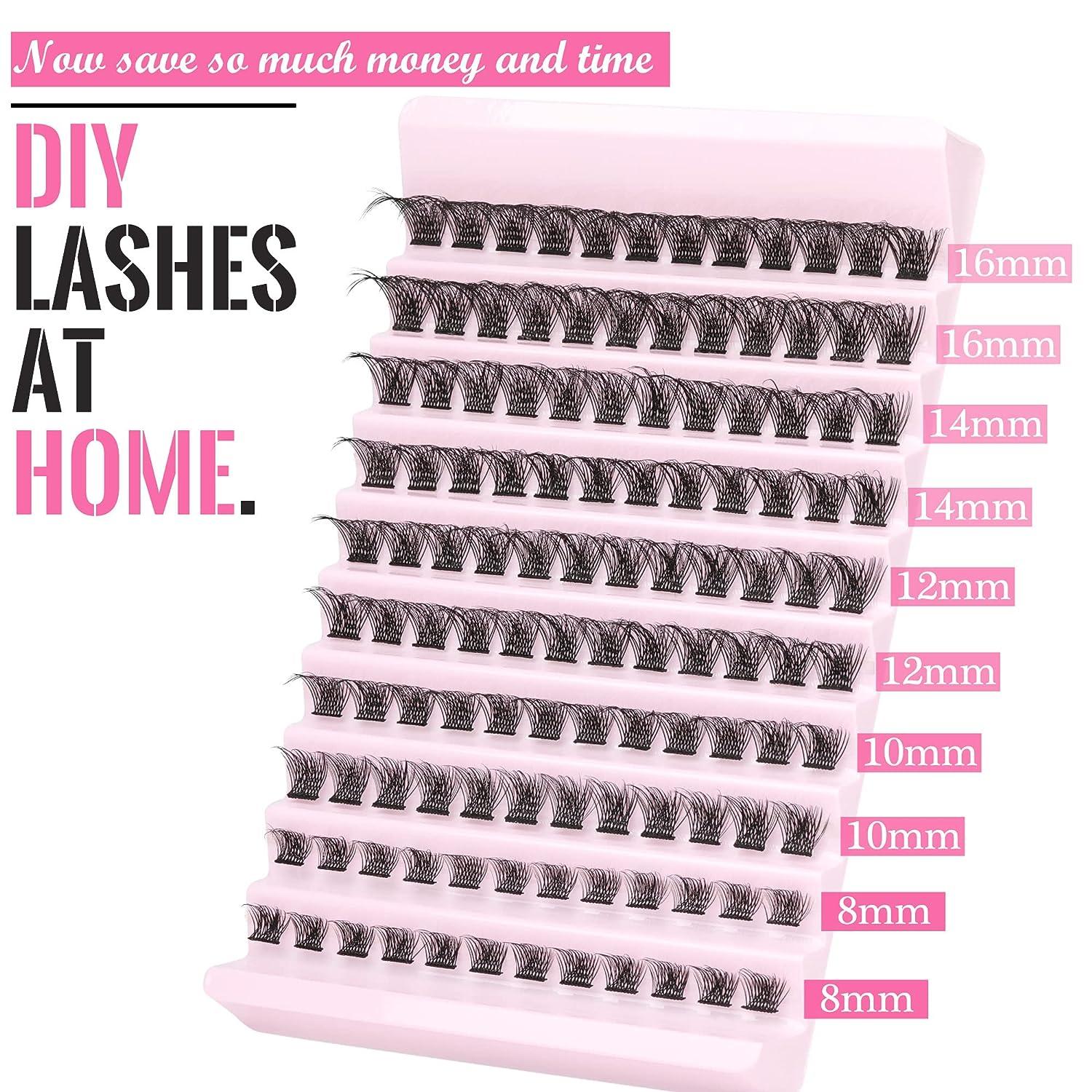  Lash Clusters Natural Wispy Cluster Lashes 8-16mm Wispy  Individual Lashes Extensions Natural Look Lashes D Curl Fluffy Cluster  Lashes DIY Eyelash Extension by Focipeysa : Beauty & Personal Care