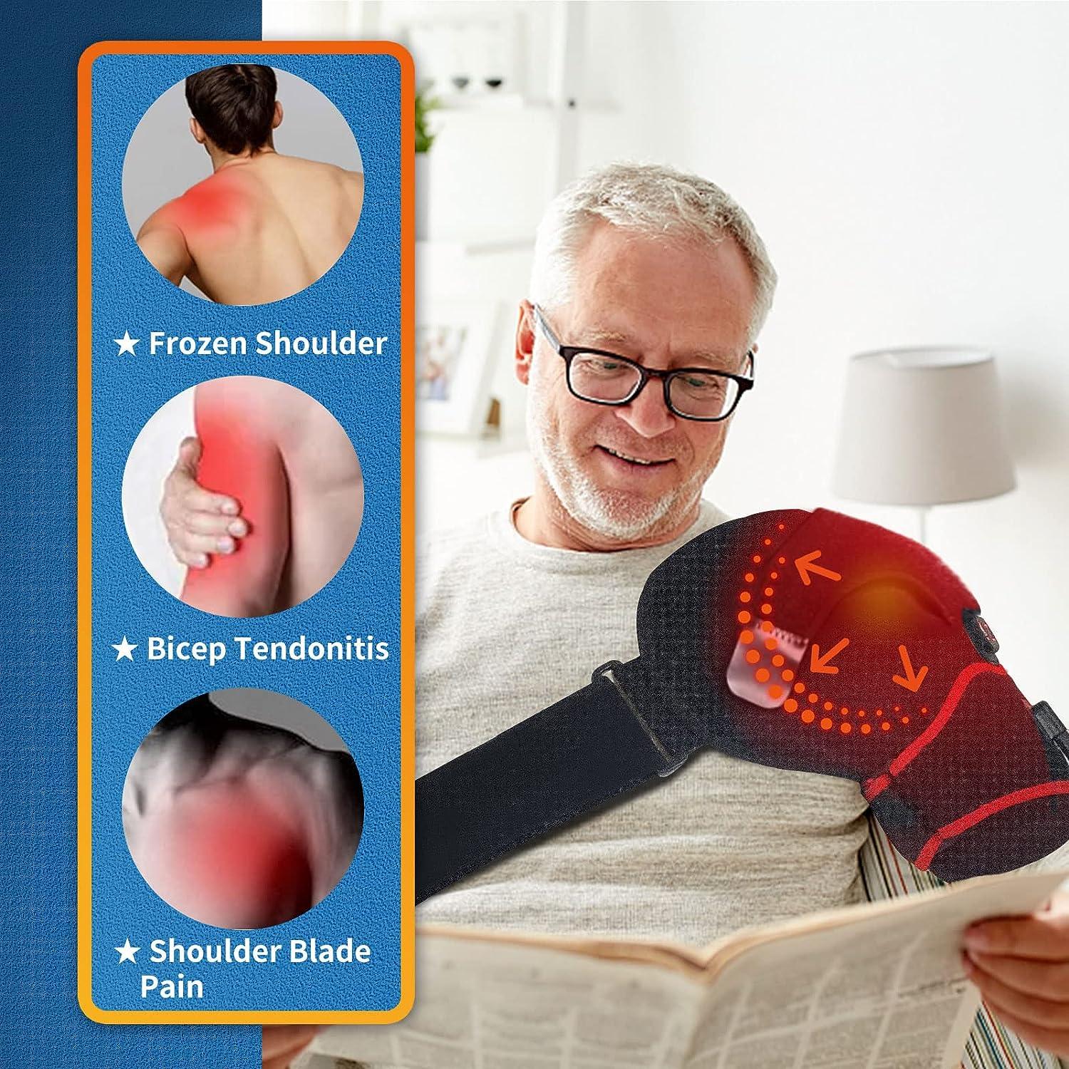 Shoulder-Heating-Pad-Heated-Wrap - 3 Heat Levels Heating Pad for Shoulder  Pain for Men Women Frozen Shoulder Pain Relief